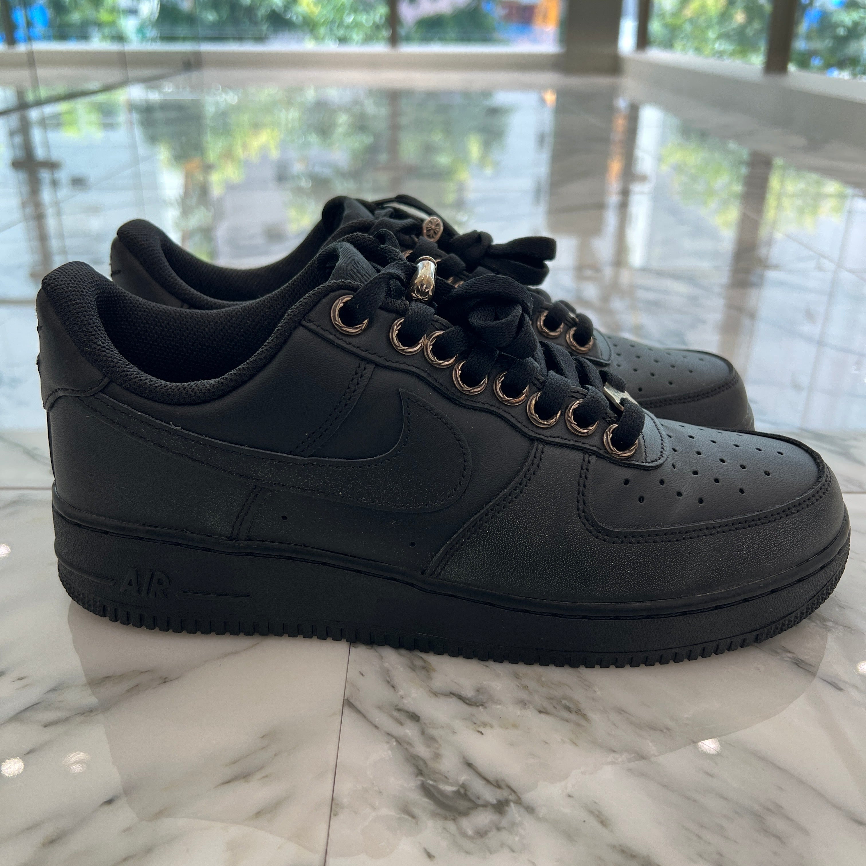 CHROME HEARTS × NIKE AIR FORCE 1 '07 Custom Leather Sneakers Size