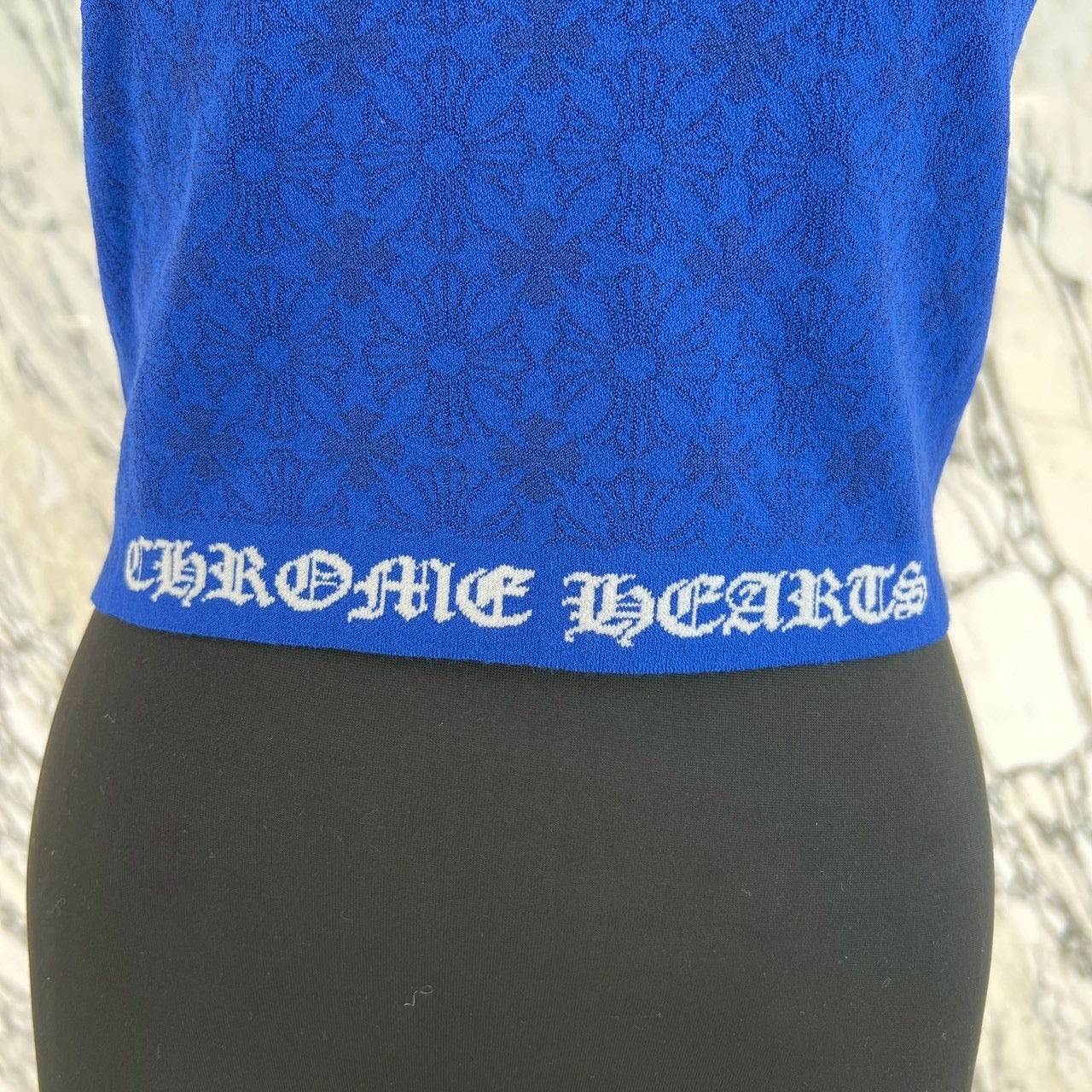 CHROME HEARTS Y NOT V-Neck Rayon Polo Shirt Size XS クロムハーツ ワイノット Vネック レーヨン ポロシャツ サイズXS