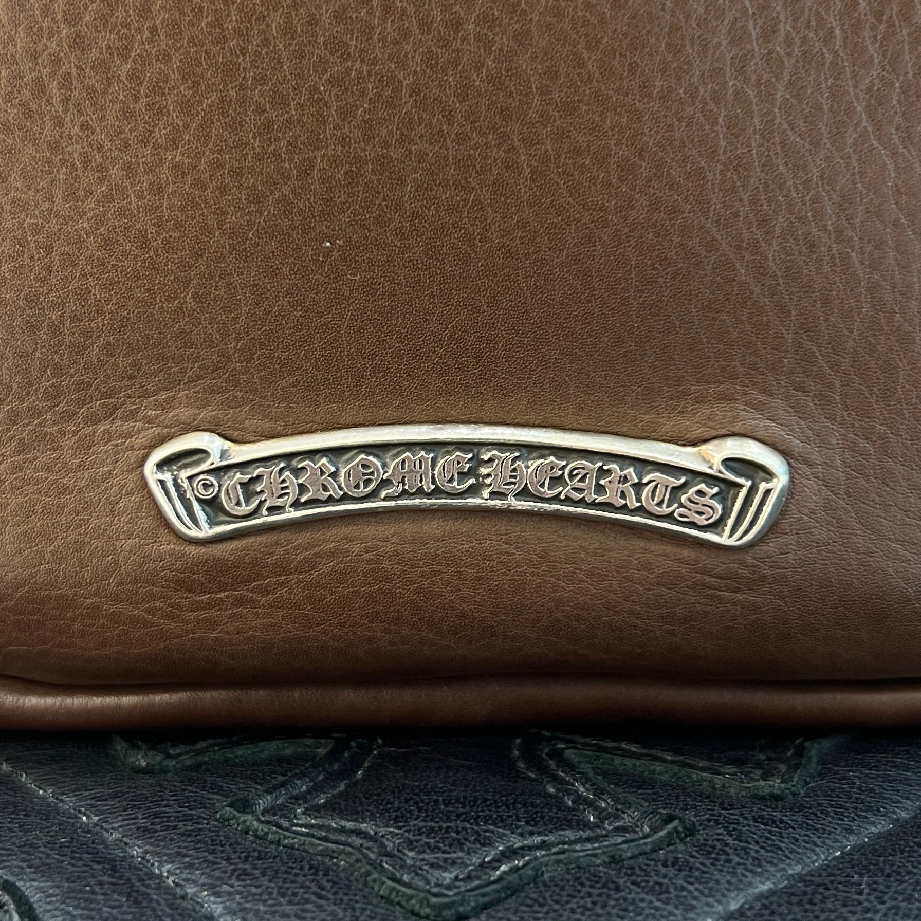 CHROME HEARTS TAKAMINI 3 Cemetery Cross Patch Leather Shoulder Bag クロムハーツ タカミニ 3セメタリー クロスパッチ レザー ショルダーバッグ