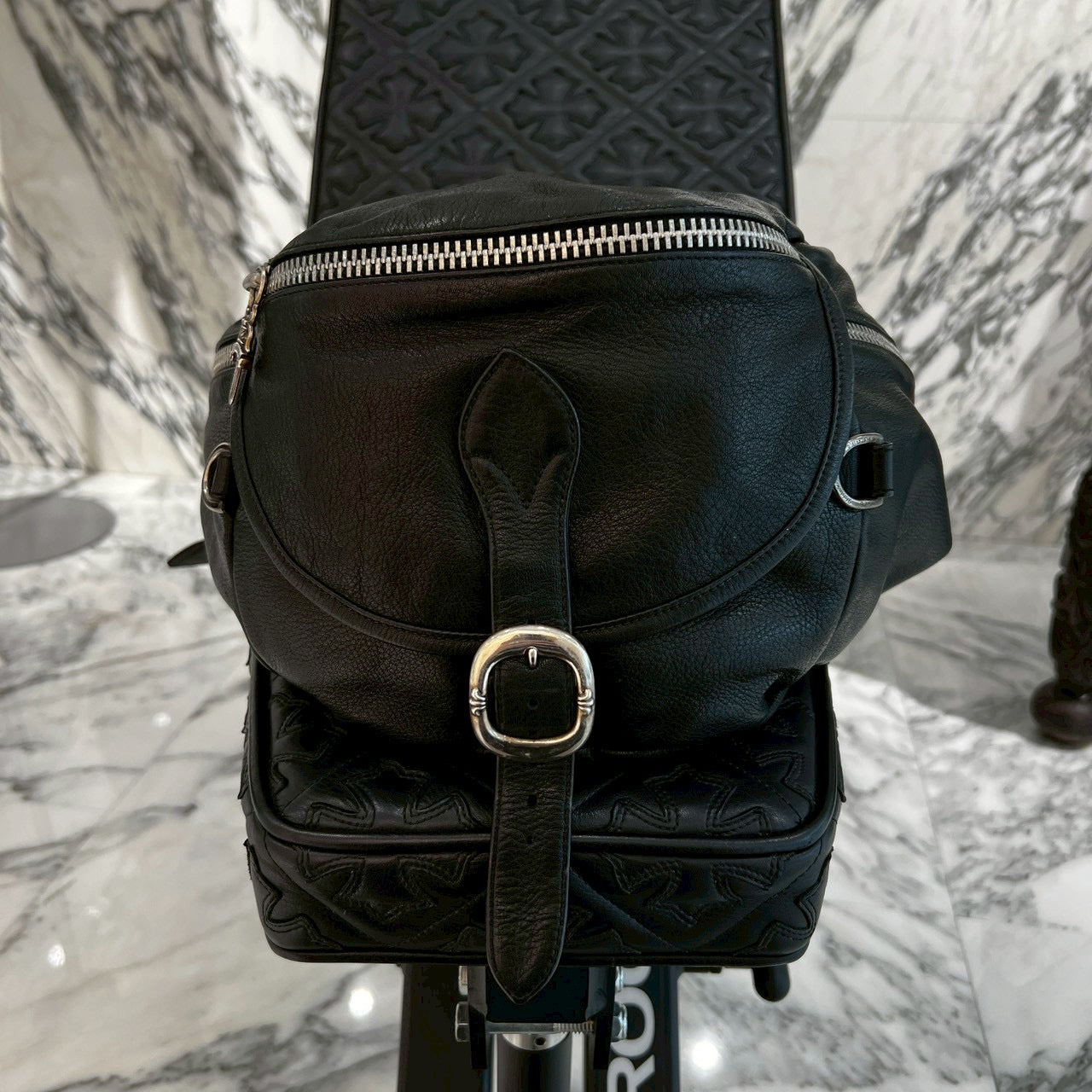 CHROME HEARTS 1 SNAT PACK MEDIUM LEATHER WAIST BAG Size XL クロムハーツ 1スナットパック ミディアムレザー ウェストバッグ サイズXL