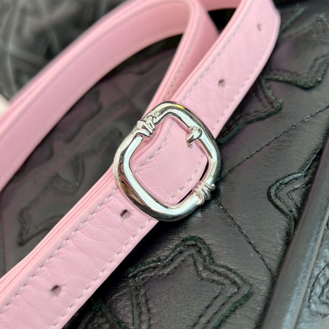 CHROME HEARTS TAKAMINI 3 Cemetery Cross Patch Leather Shoulder Bag クロムハーツ タカミニ 3セメタリークロスパッチ レザーショルダーバッグ