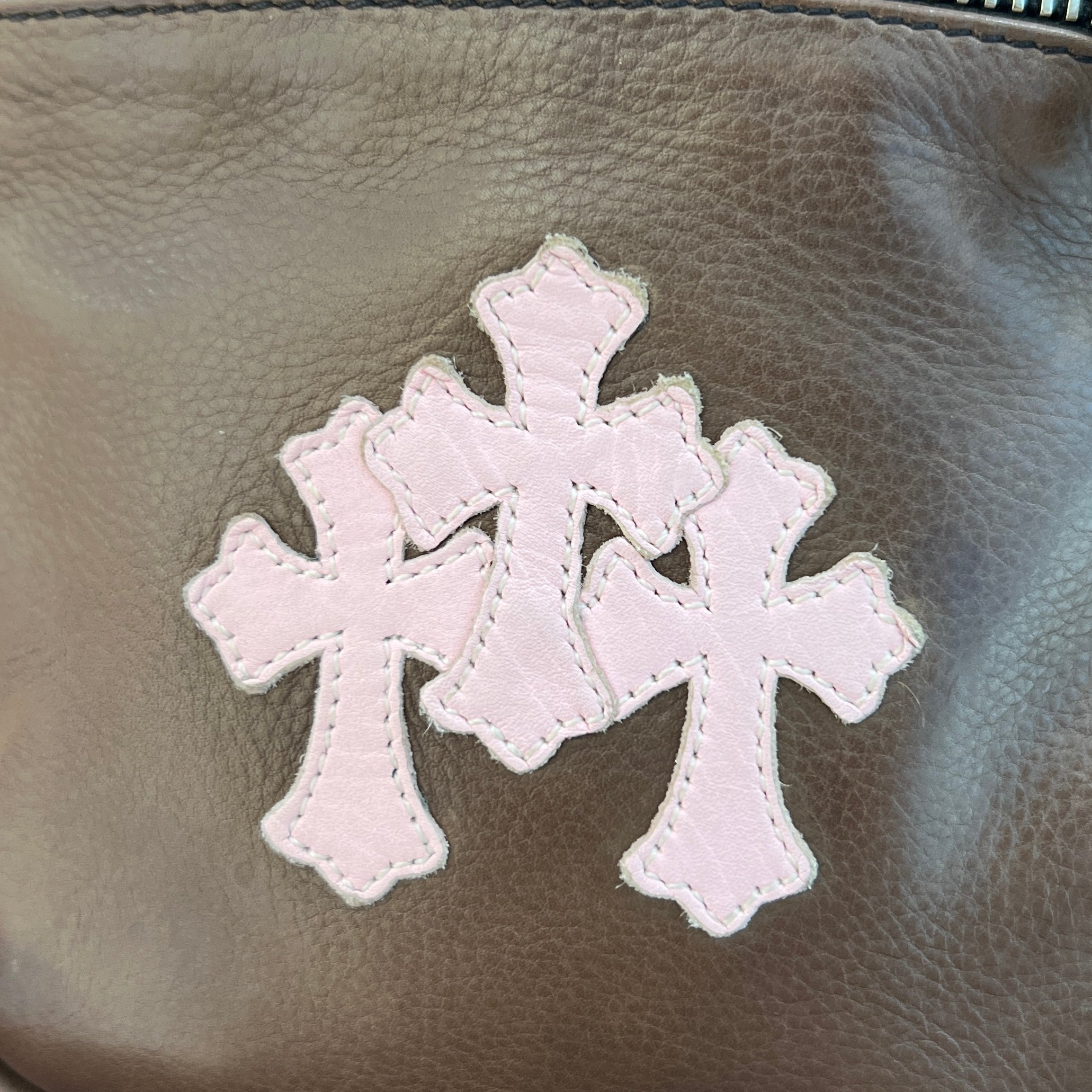 CHROME HEARTS TAKAMINI 3 Cemetery Cross Patch Leather Shoulder Bag クロムハーツ タカミニ 3セメタリー クロスパッチ レザー ショルダーバッグ