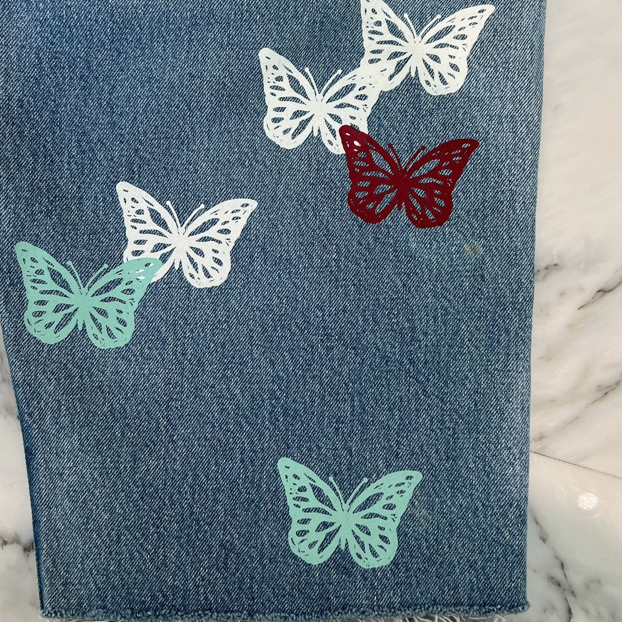 ABOUT DREAMS Butterfly Denim Shorts Size W32 × L34 アバウトドリームズ バタフライ デニムショーツ サイズ W32 × L34