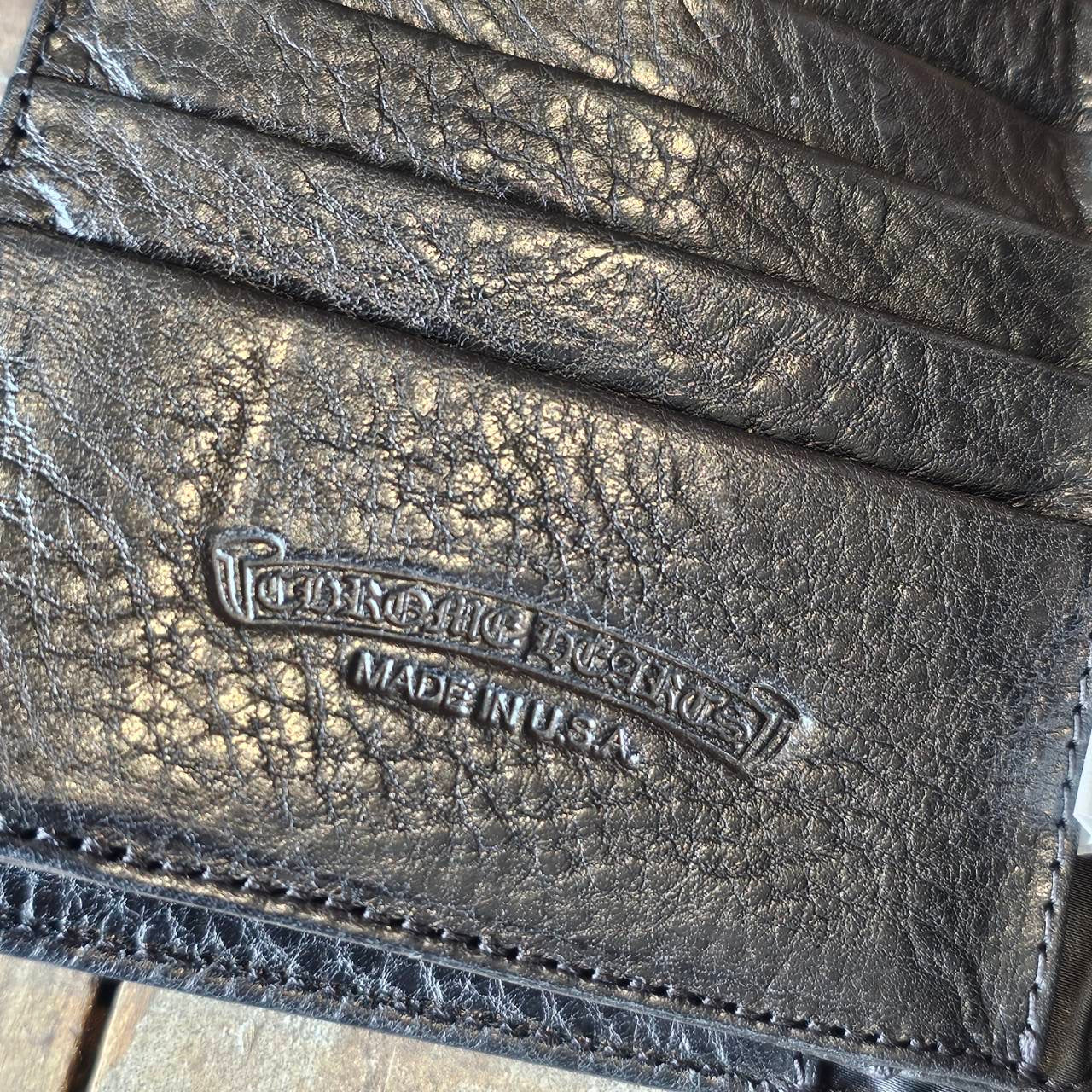 CHROME HEARTS Cemetery Cross Leather Patch Wave Cross Ball Wallet クロムハーツ セメタリークロス レザーパッチ ウェーブクロスボール ウォレット