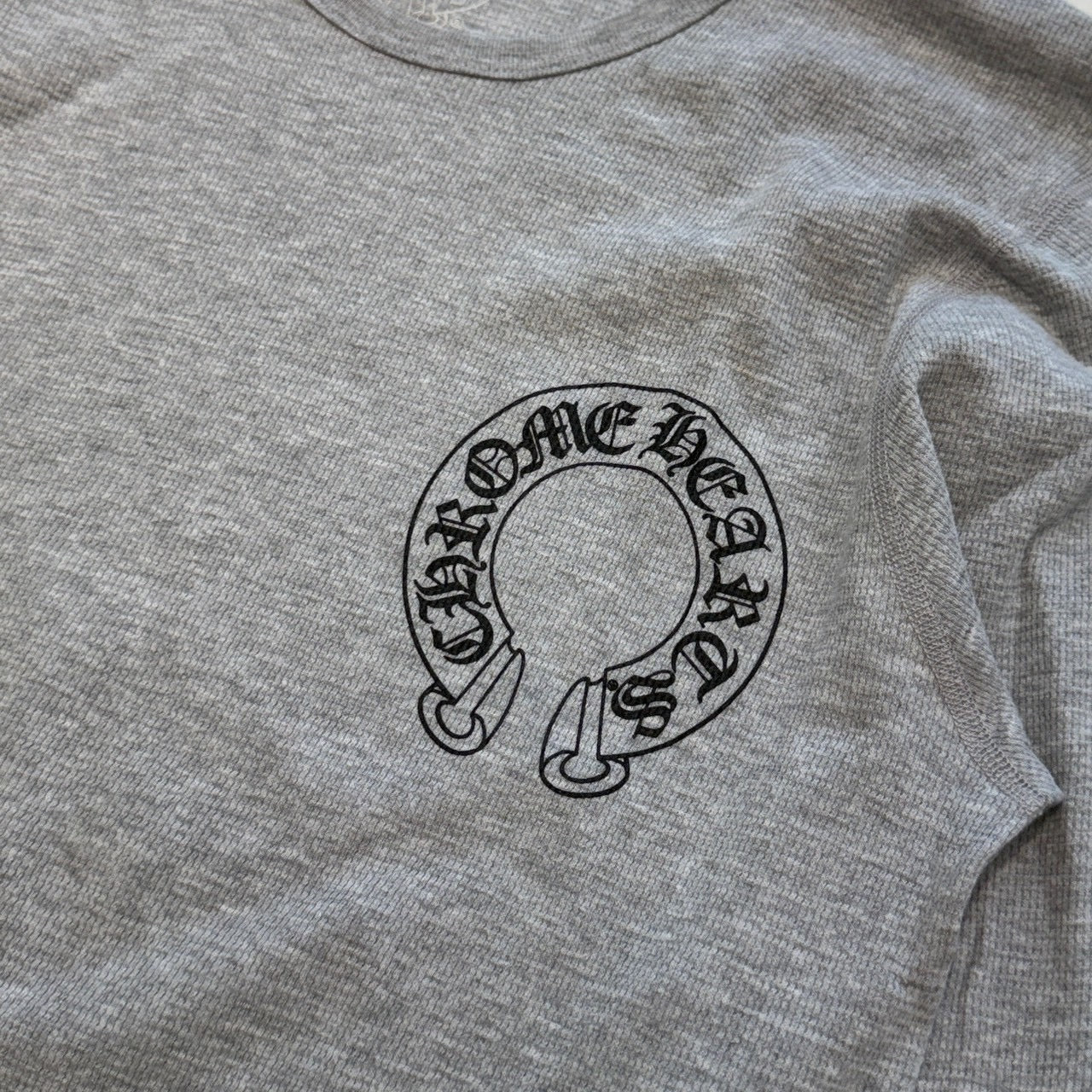 CHROME HEARTS 2025SS Floral Cross Horseshoe Thermal Long Sleeve Tee Size XL クロムハーツ フローラルクロス ホースシュー サーマル ロングスリーブ Tシャツ サイズXL