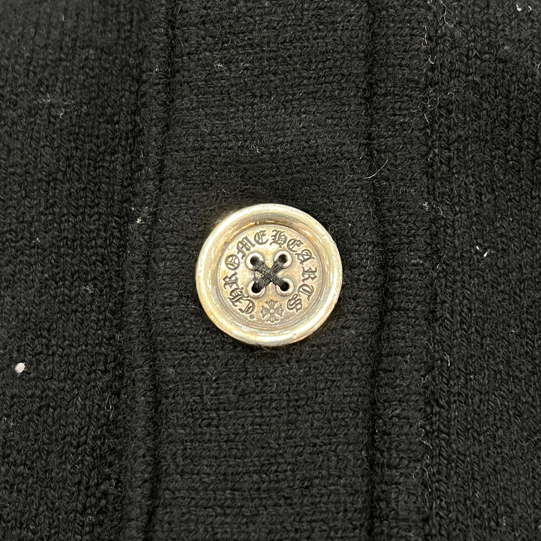 CHROME HEARTS YNOT King Taco 3 Cemetery Cross Patch Cashmere Cardigan Size L クロムハーツ ワイノット キングタコ 3セメタリークロスパッチ カシミヤカーディガン サイズL