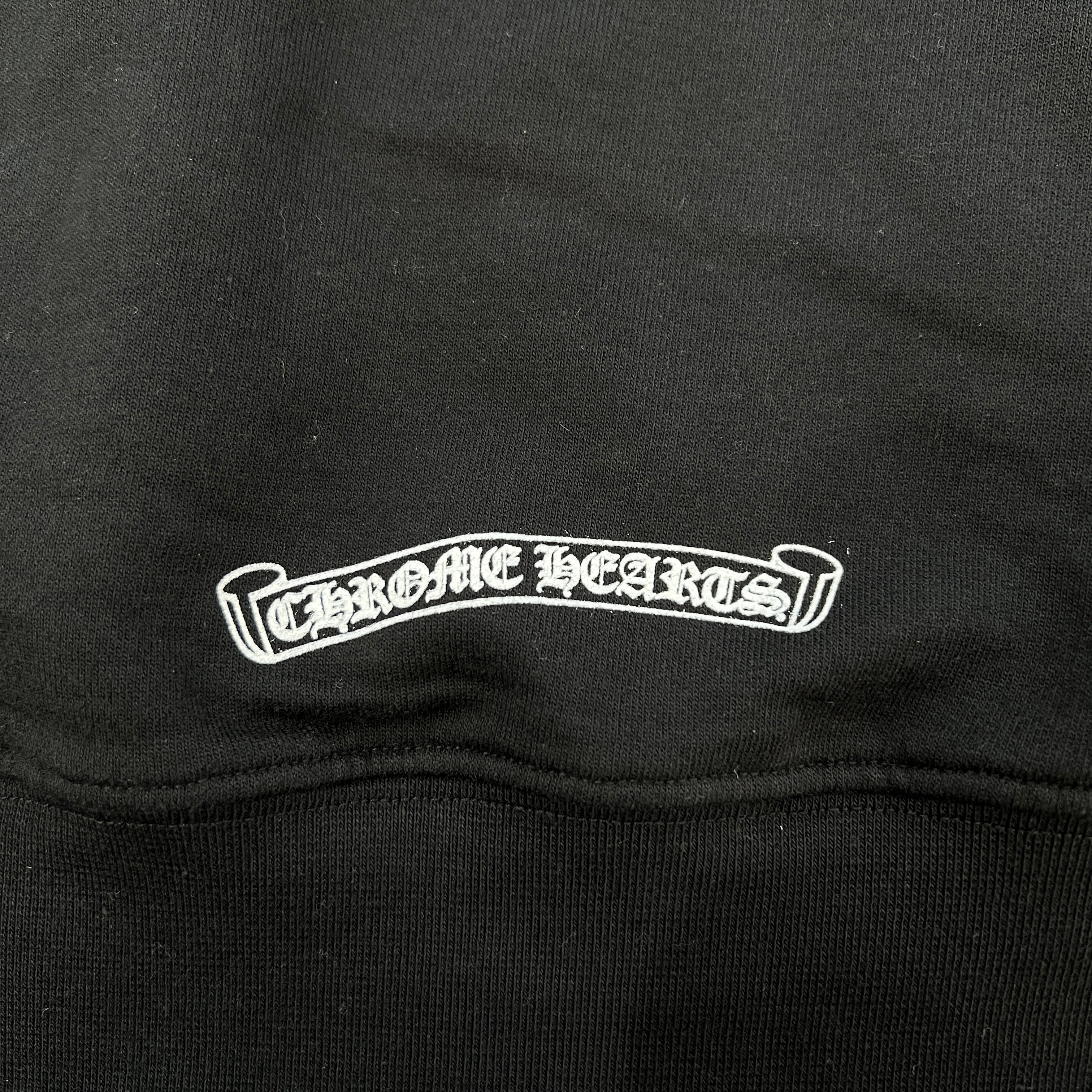 CHROME HEARTS Floral Cross Horseshoe Zip Up Hoodie Size L クロムハーツ フローラルクロス ホースシュー ジップアップフーディ サイズL