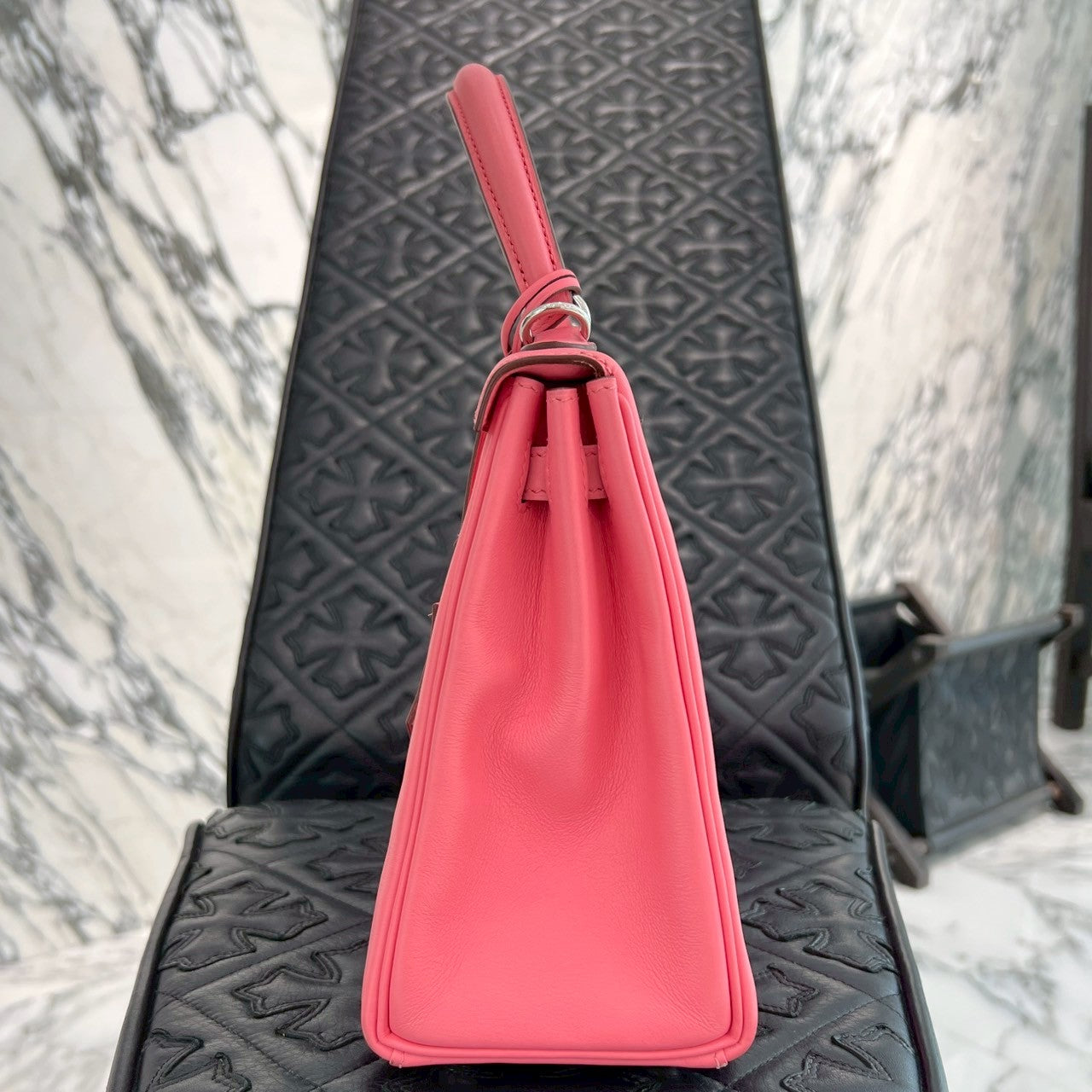 HERMES KELLY 25 Hand Bag "ROSE AZALEE"Y刻印 エルメス ケリー25 ハンドバッグ "ローズアザレ" Y刻印