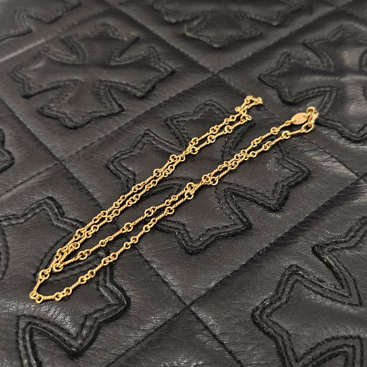 CHROME HEARTS 22K Twist Chain Necklace Size 18 Inch クロムハーツ 22K ツイストチェーン ネックレス サイズ18インチ
