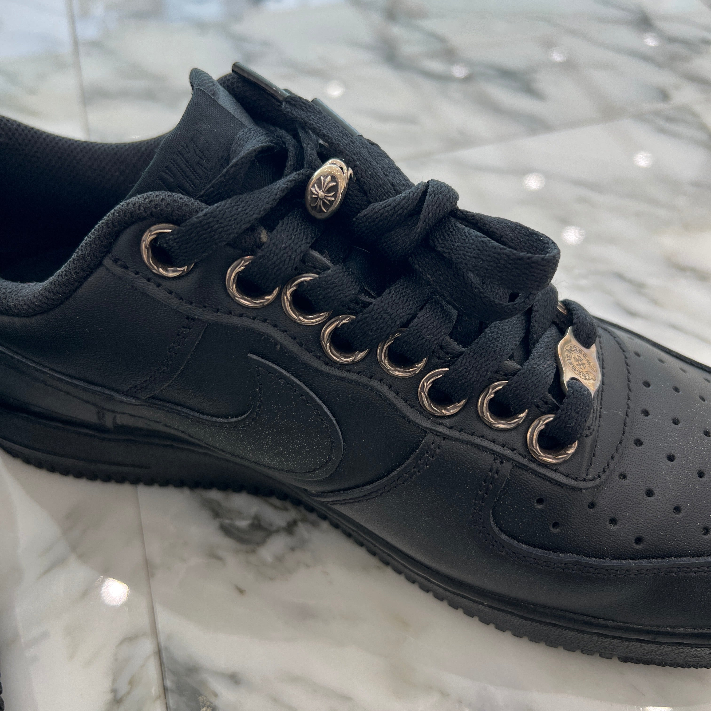 CHROME HEARTS × NIKE AIR FORCE 1 '07 Custom Leather Sneakers Size US10(28.0cm) クロムハーツ×ナイキ エアフォース1 '07 カスタム レザースニーカー サイズ US10(28.0cm)