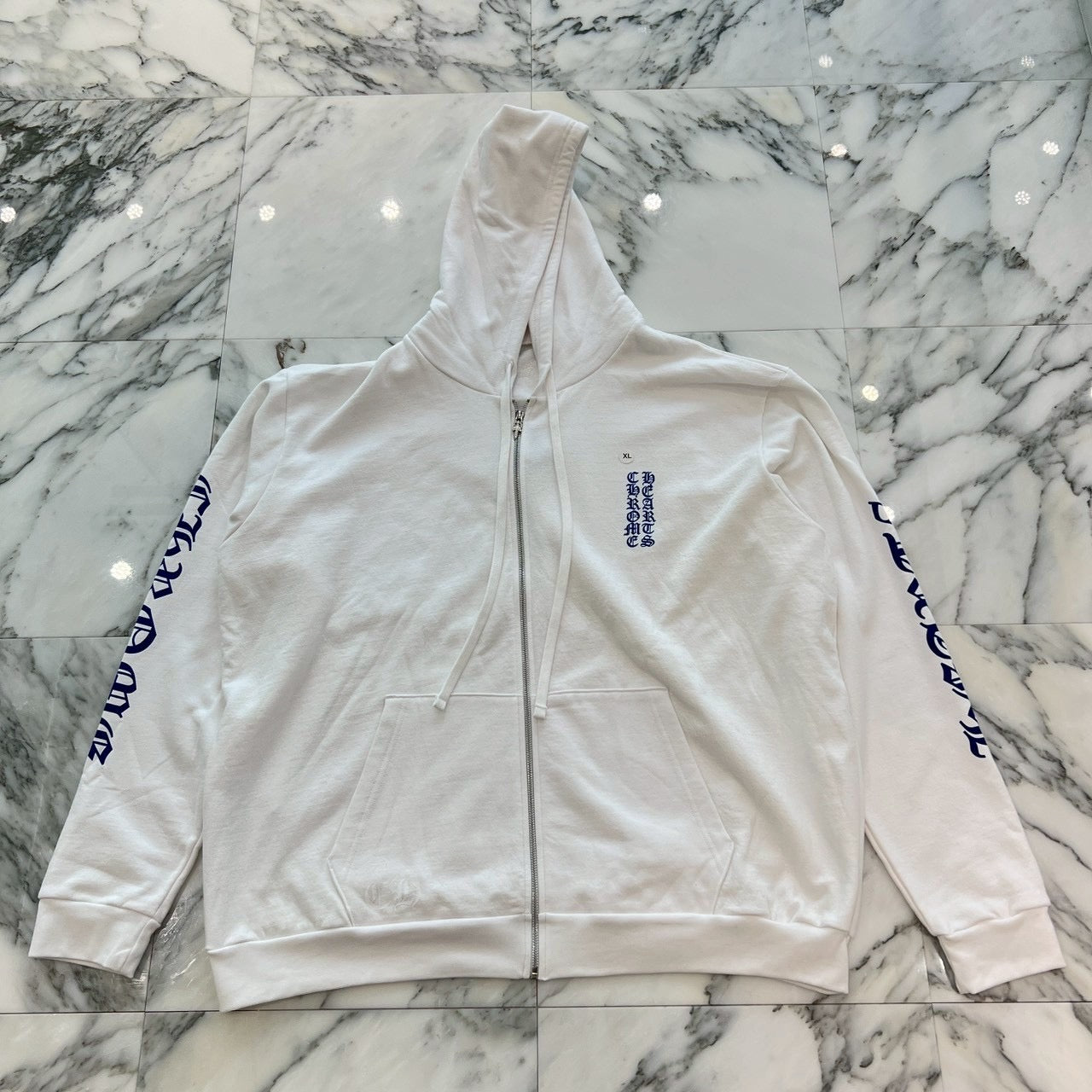 CHROME HEARTS Vertical Logo Zip Up Hoodie Size XL クロムハーツ ヴァーティカルロゴ ジップアップフーディー サイズXL