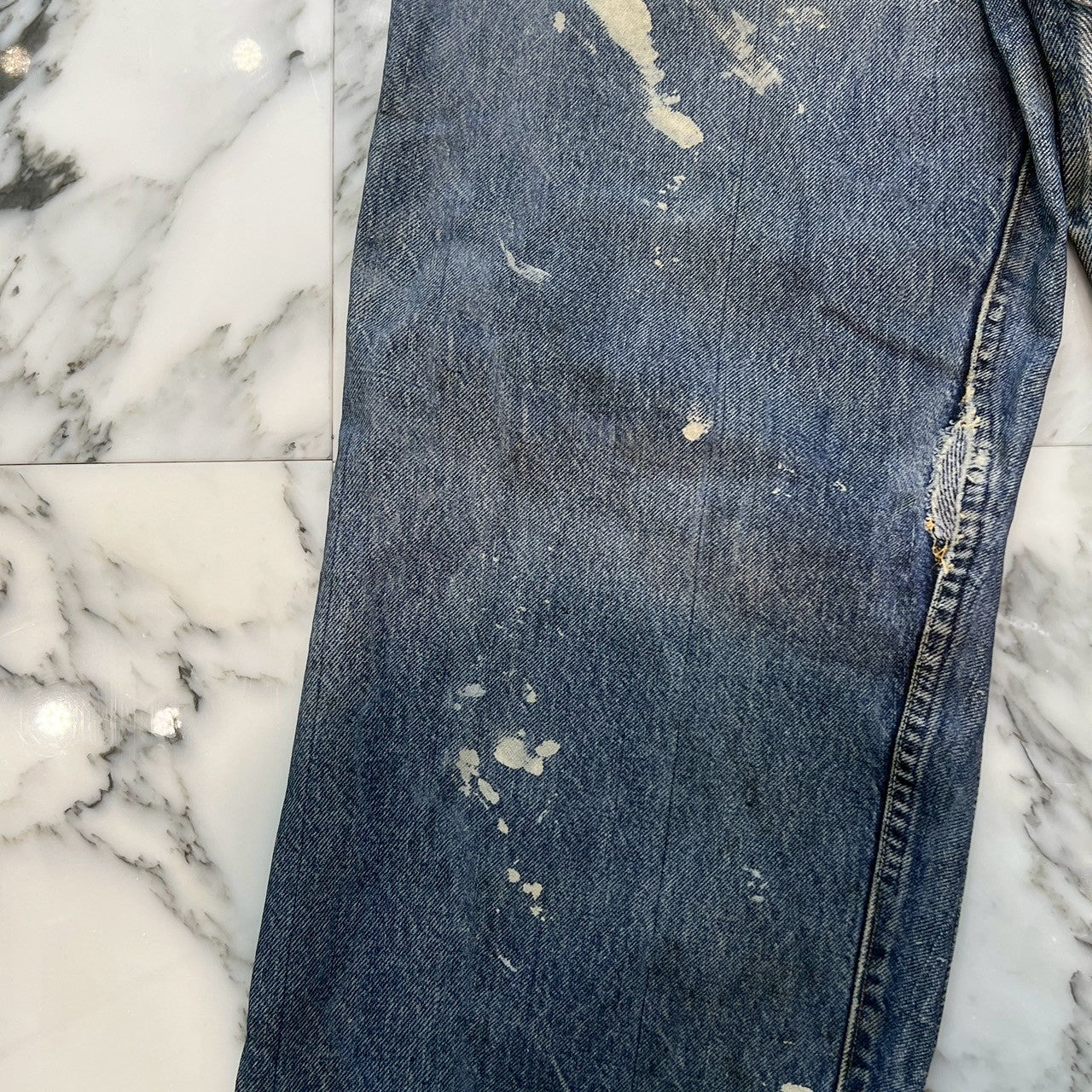 Acne Studios 2024SS Trompe Loeil Chain Graphic Over Denim Pants FN-MN-TR0U001020 Size 50 アクネストゥディオス トロンプルイユ チェーングラフィックオーバーデニムパンツ サイズ50