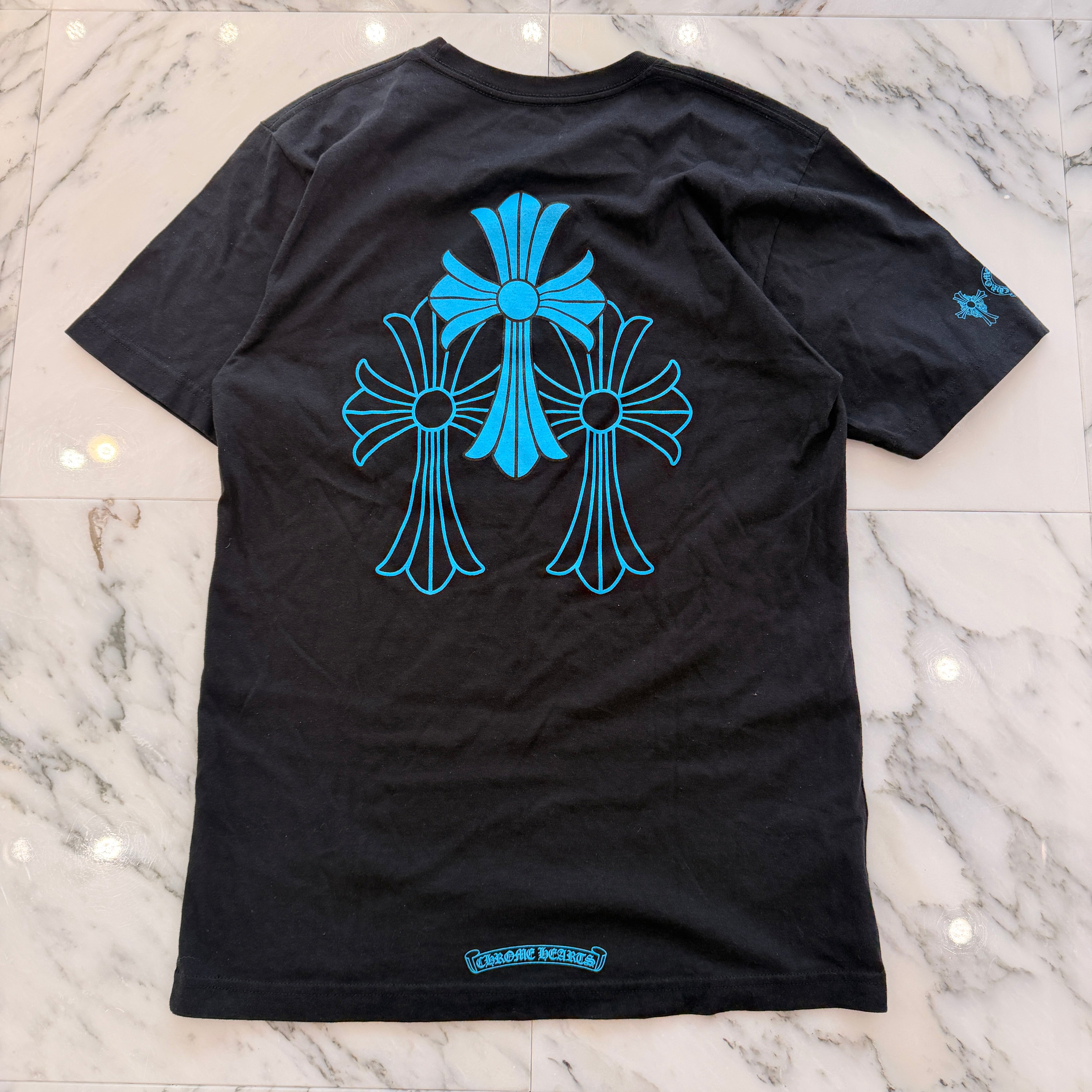 CHROME HEARTS 3 Blue Cross Tee Size M クロムハーツ 3 ブルークロス Tシャツ サイズＭ
