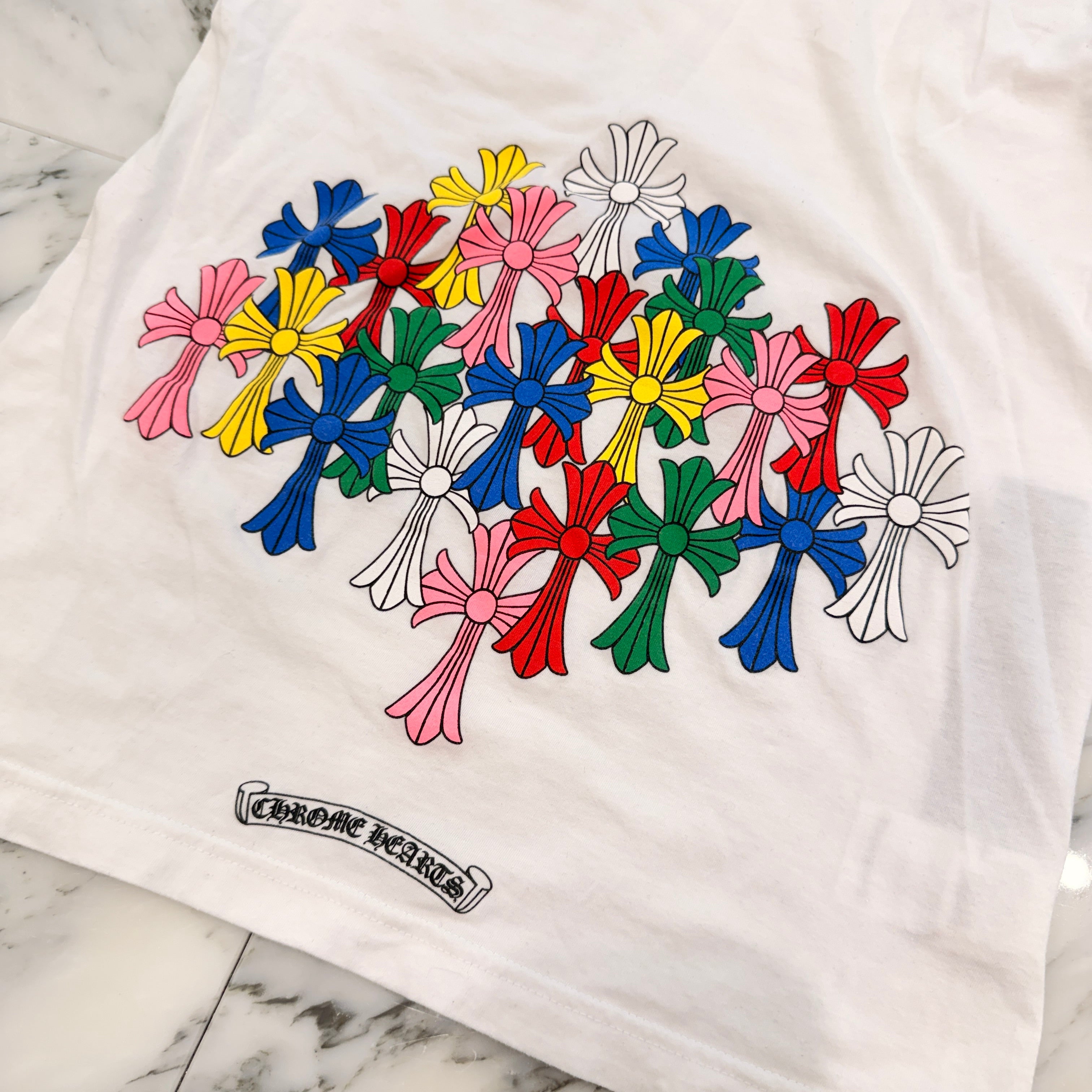 CHROME HEARTS MLTCOL CEM CRS Tee Size S クロムハーツ マルチカラー セメタリークロス Tシャツ サイズS