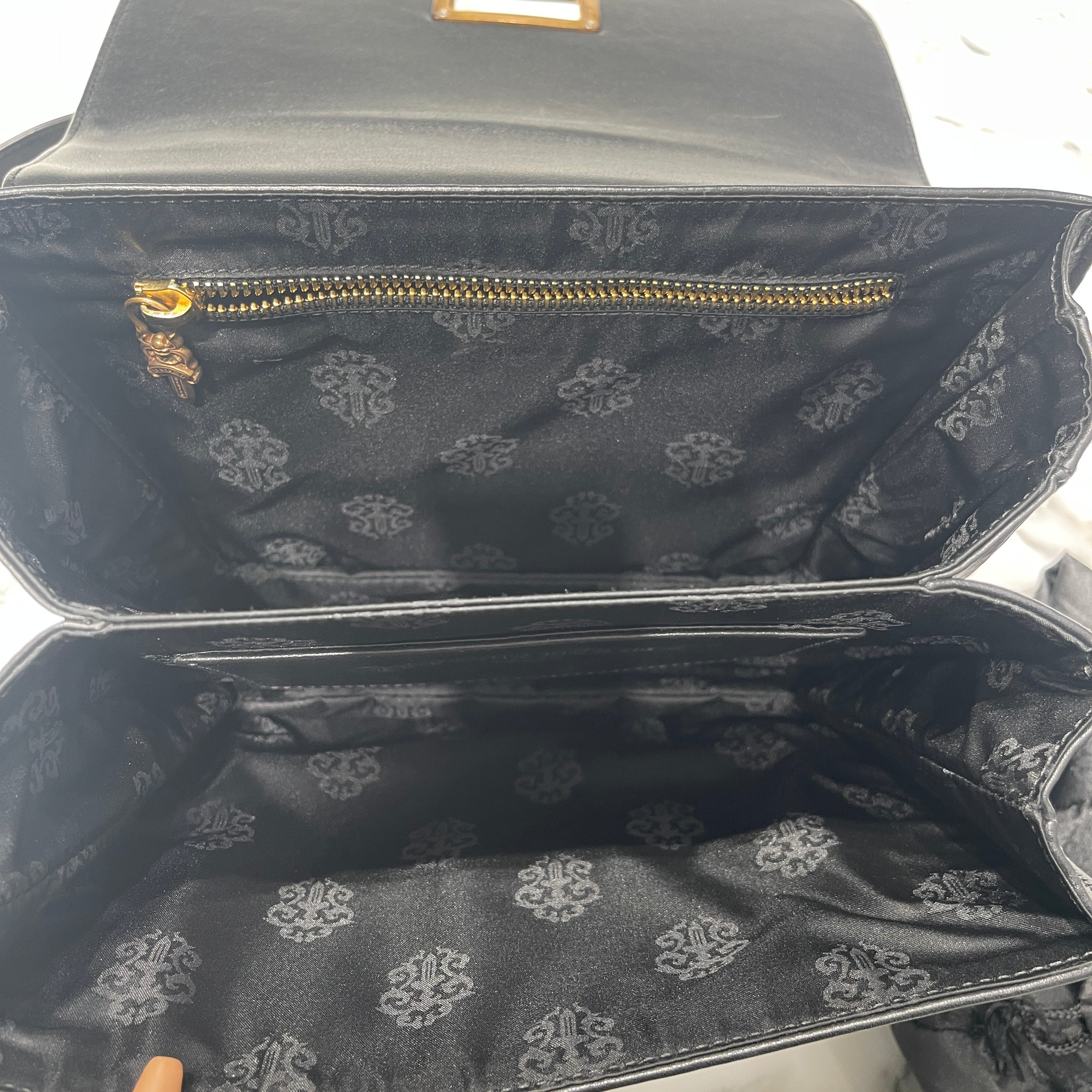 CHROME HEARTS GROW UP 2WAY Bronze CH Cross Leather Shoulder Bag クロムハーツ グローアップ 2ウェイ ブロンズ CHクロス レザー ショルダーバッグ