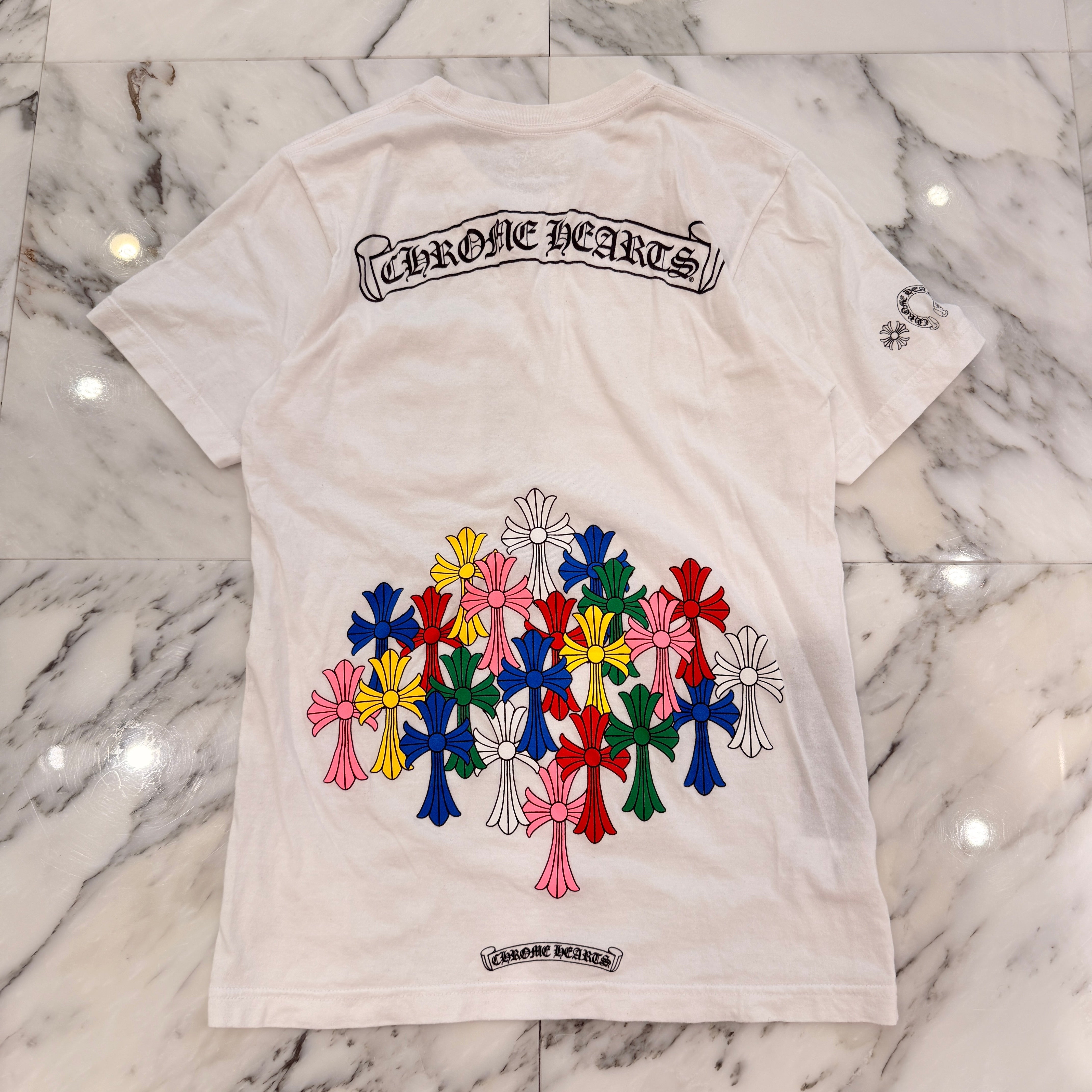 CHROME HEARTS MLTCOL CEM CRS Tee Size S クロムハーツ マルチカラー セメタリークロス Tシャツ サイズS