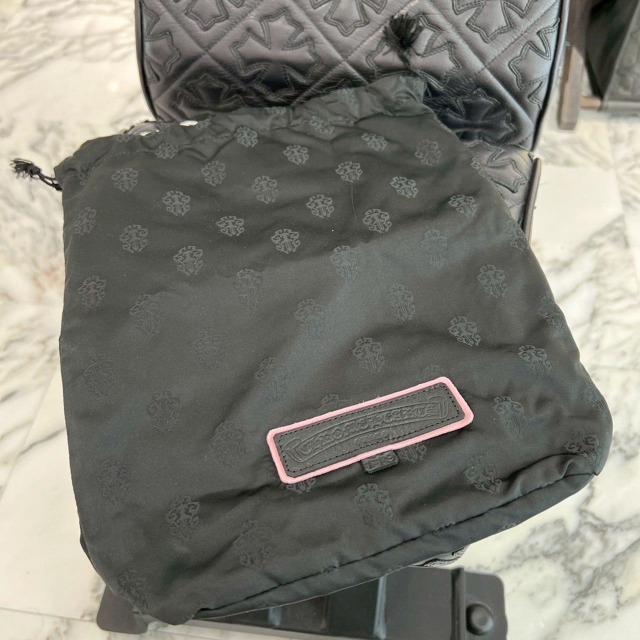 CHROME HEARTS TAKAMINI 3 Cemetery Cross Patch Leather Shoulder Bag クロムハーツ タカミニ 3セメタリークロスパッチ レザーショルダーバッグ