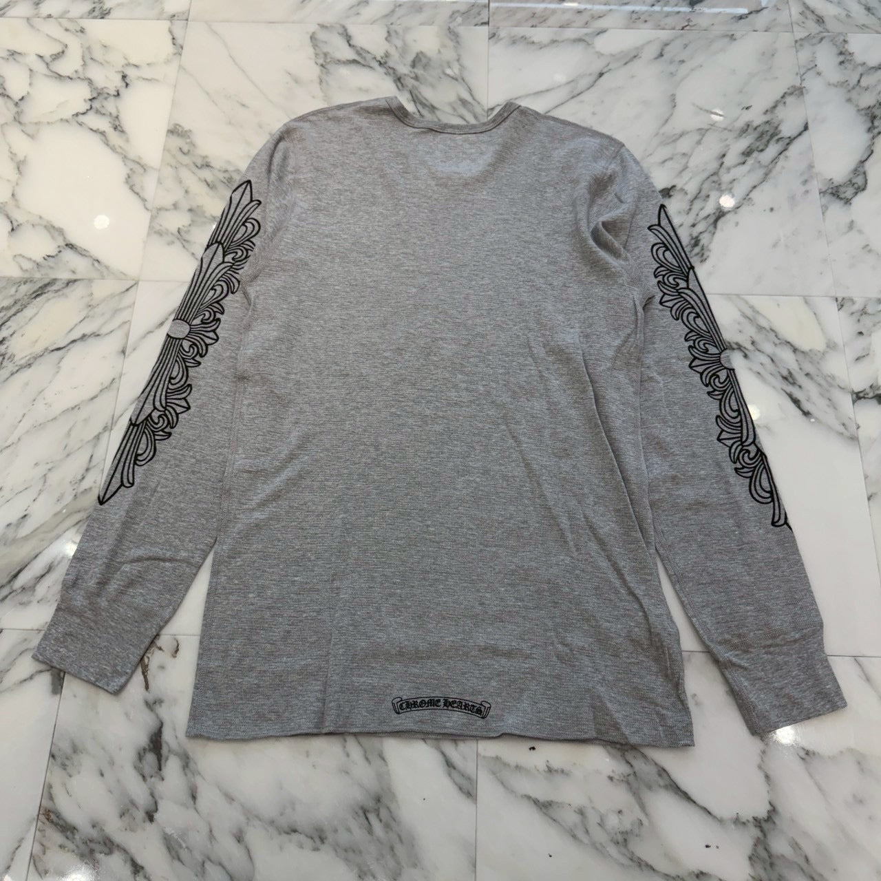 CHROME HEARTS 2025SS Floral Cross Horseshoe Thermal Long Sleeve Tee Size XL クロムハーツ フローラルクロス ホースシュー サーマル ロングスリーブ Tシャツ サイズXL