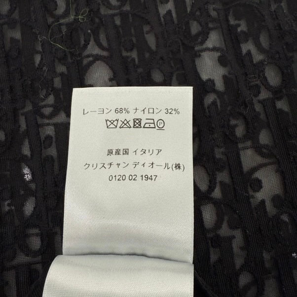 DIOR 2021SS Oblique See-Through T-Shirt 923J615A0537 Size M