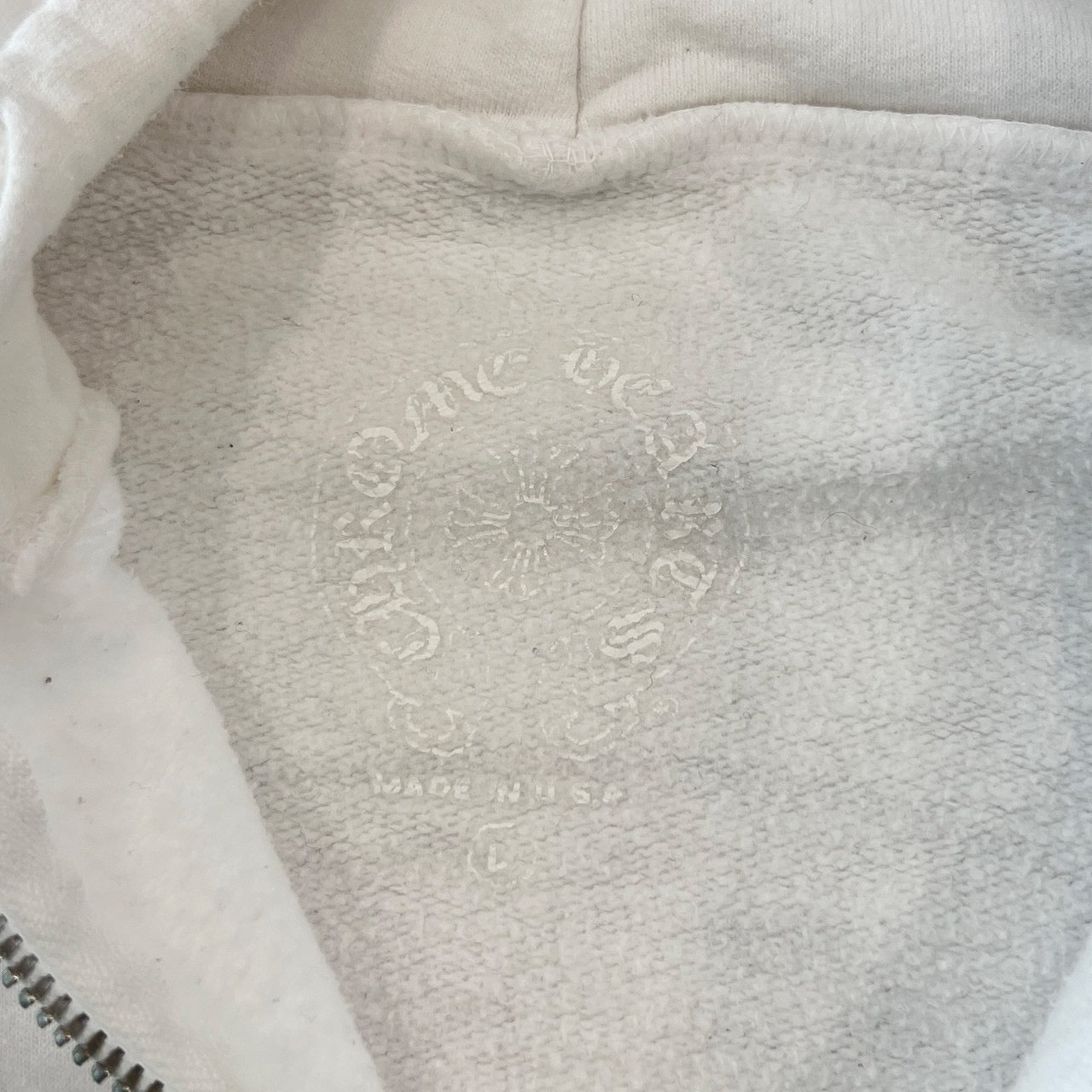 CHROME HEARTS Floral Cross Horseshoe Zip Up Hoodie Size L クロムハーツ フローラルクロス ホースシュー ジップアップフーディ サイズL