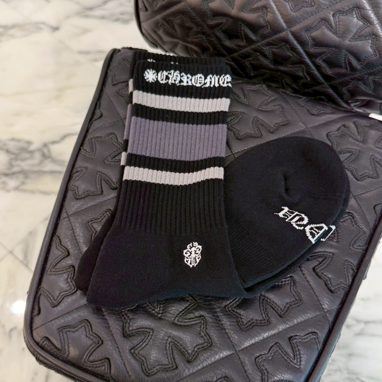 CHROME HEARTS Vine Dagger Embroidery Fuck You Socks Size M (25cm-27cm) クロムハーツ ヴァインダガー刺繍 ファックユーロゴ ソックス サイズM (25cm-27cm)