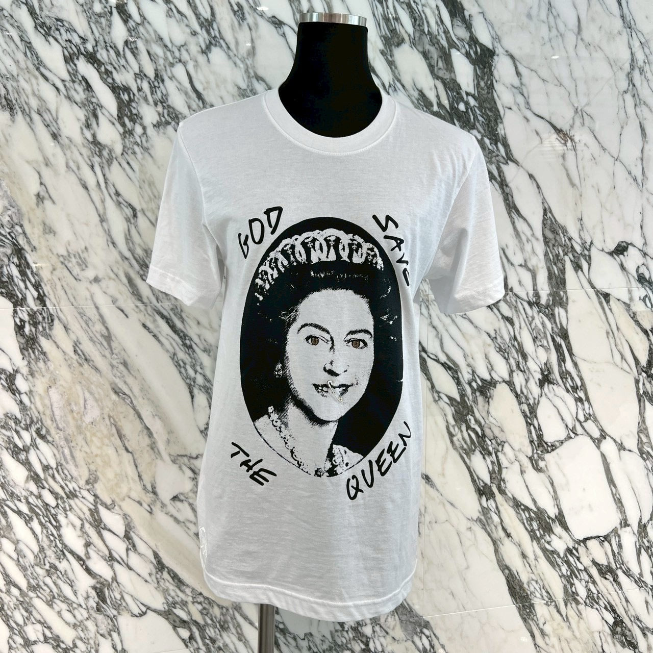 CHROME HEARTS GOD SAVE THE QUEEN Safety Pin Tee Size S クロムハーツ ゴッド・セーブ・ザ・クイーン セーフティピンTシャツ サイズS