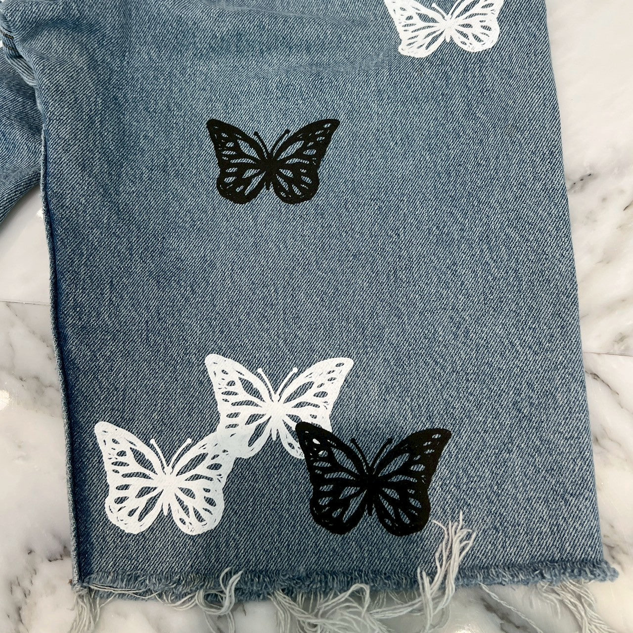 ABOUT DREAMS Butterfly Denim Shorts Size W32 × L30 アバウトドリームズ バタフライ デニムショーツ サイズ W32 × L30