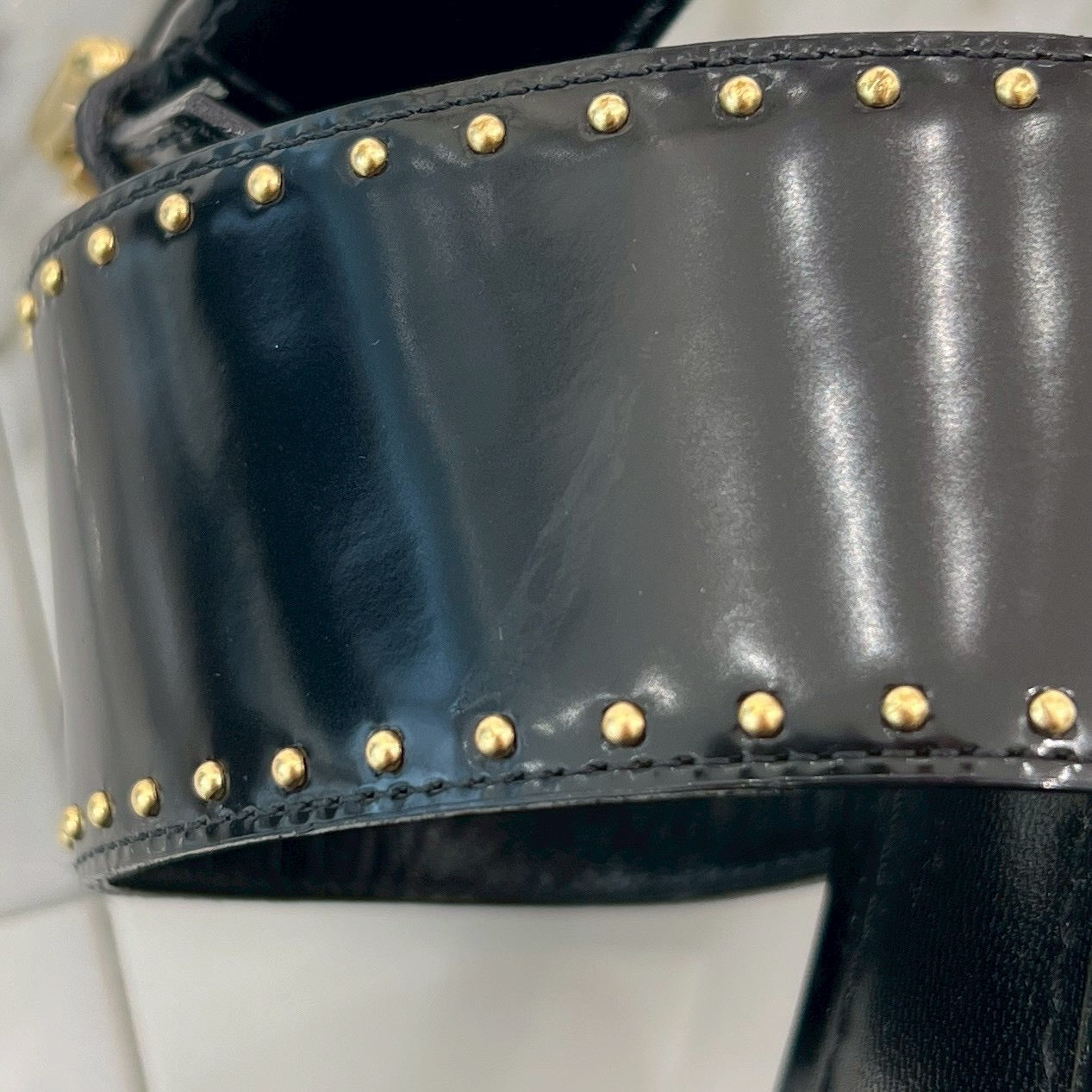 LOUIS VUITTON Star Trail Line Studded Heel Sandals NA0290 Size 38 1/2 ルイヴィトン スタートレイルラインスタッズヒールサンダル サイズ38 1/2