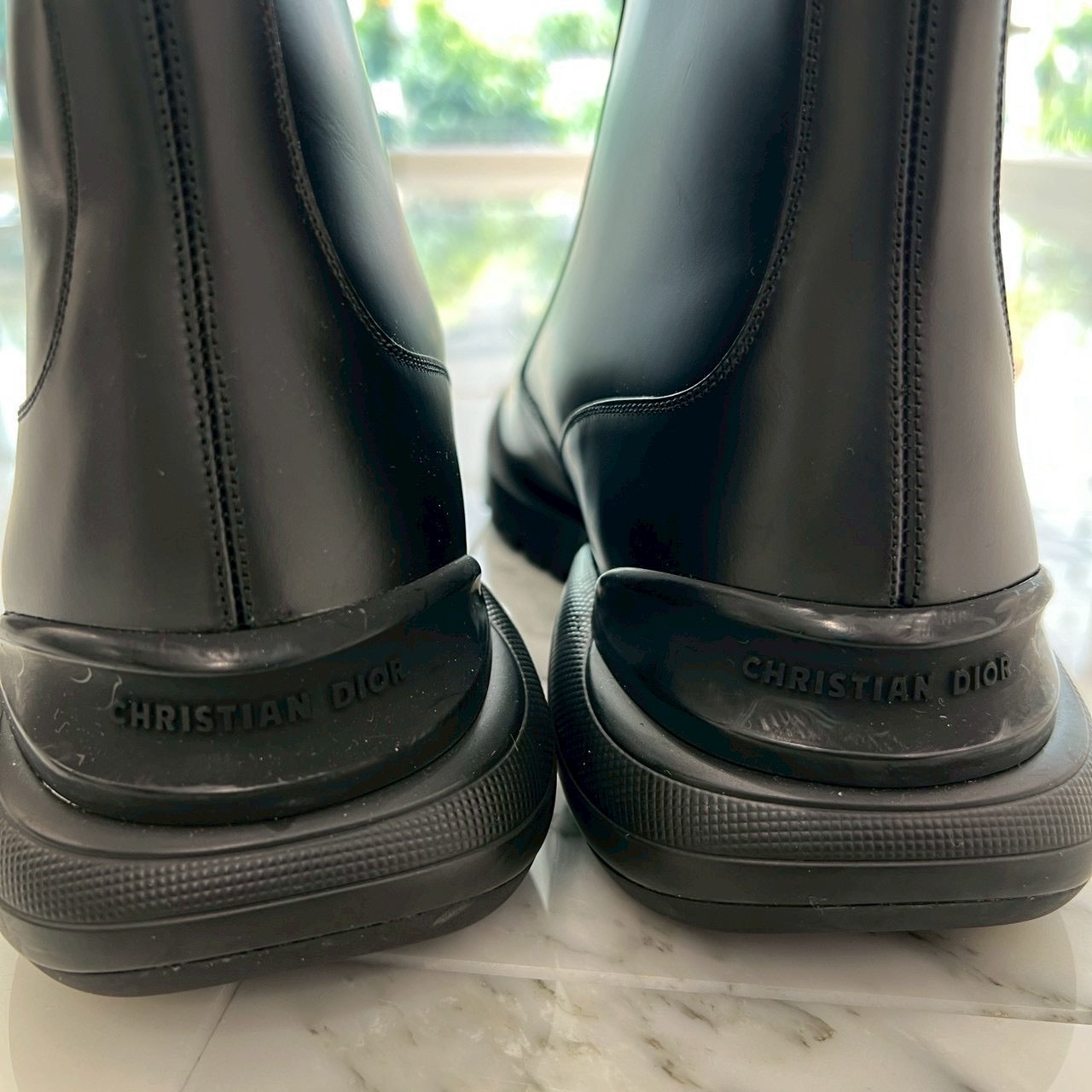 DIOR Side Zip Leather Short Boots 20EBM Size 42（27cm）ディオール サイドジップ レザーショートブーツ サイズ42(27cm)