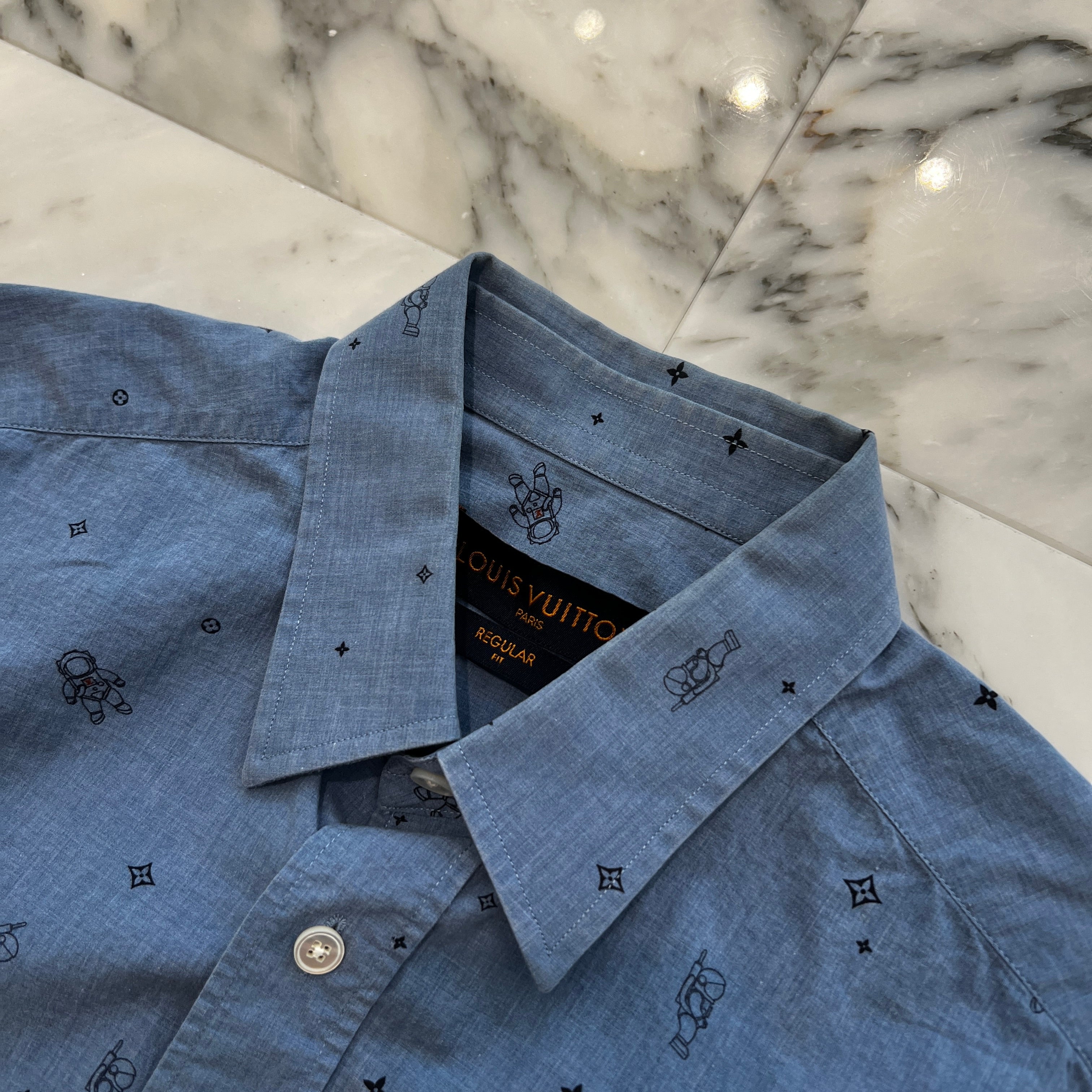 LOUIS VUITTON 2019SS Space Pilot Print Shirt Size M ルイヴィトン スペースパイロット プリント シャツ ブラウス サイズM