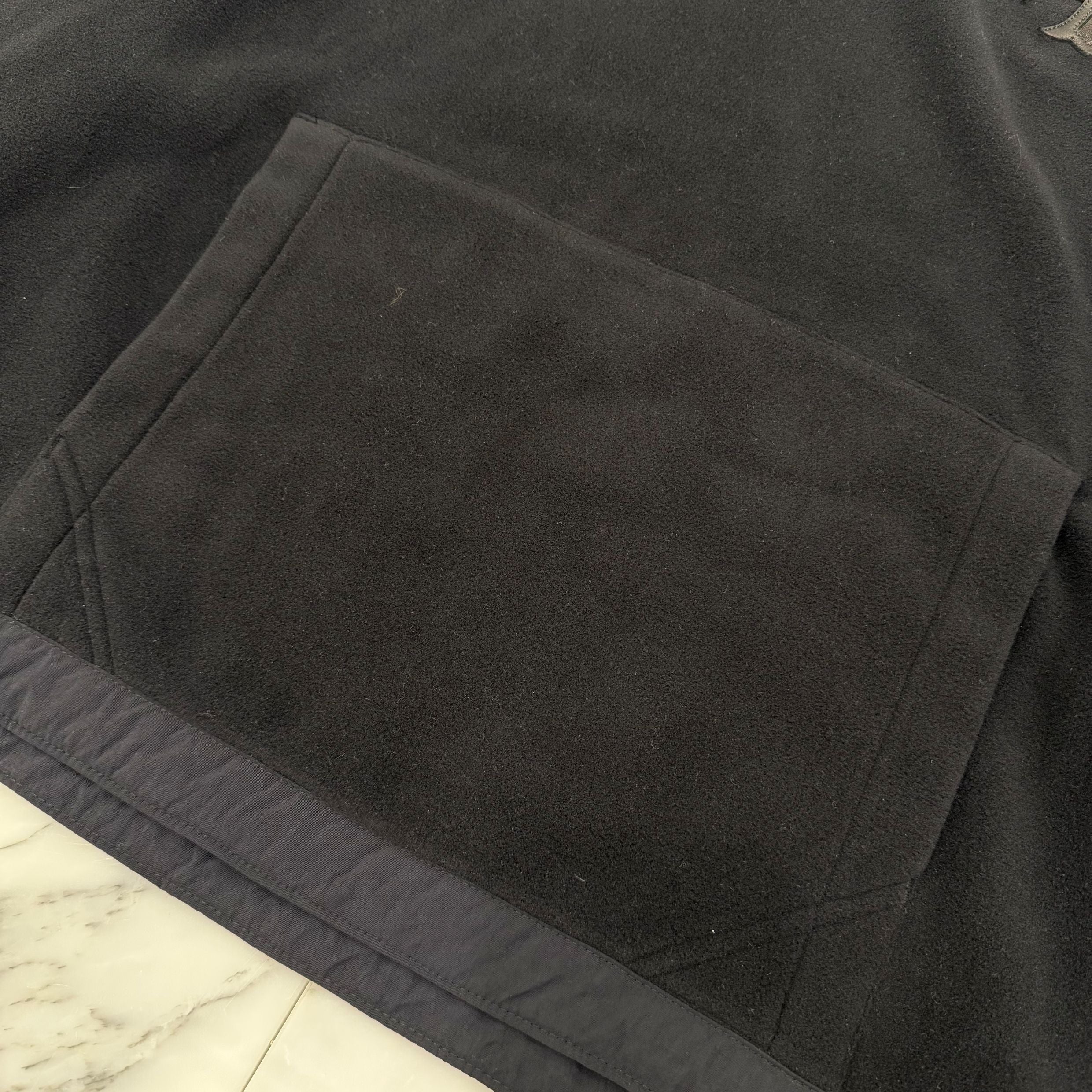 CHROME HEARTS Y NOT CH Plus Leather Patch Fleece Hoodie Size L クロムハーツ ワイノット CHプラス レザー クロス パッチ フリース フーディ サイズL