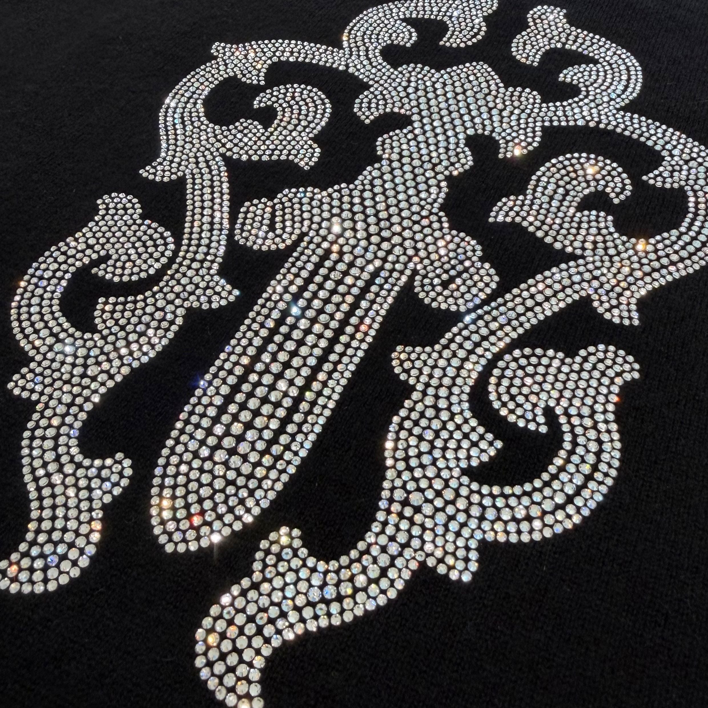 CHROME HEARTS Y NOT Rhinestone Vine Dagger Cashmere Sleeveless Tee Size XL クロムハーツ ワイノット ラインストーン ヴァインダガー カシミヤ ノースリーブ Tシャツ サイズXL