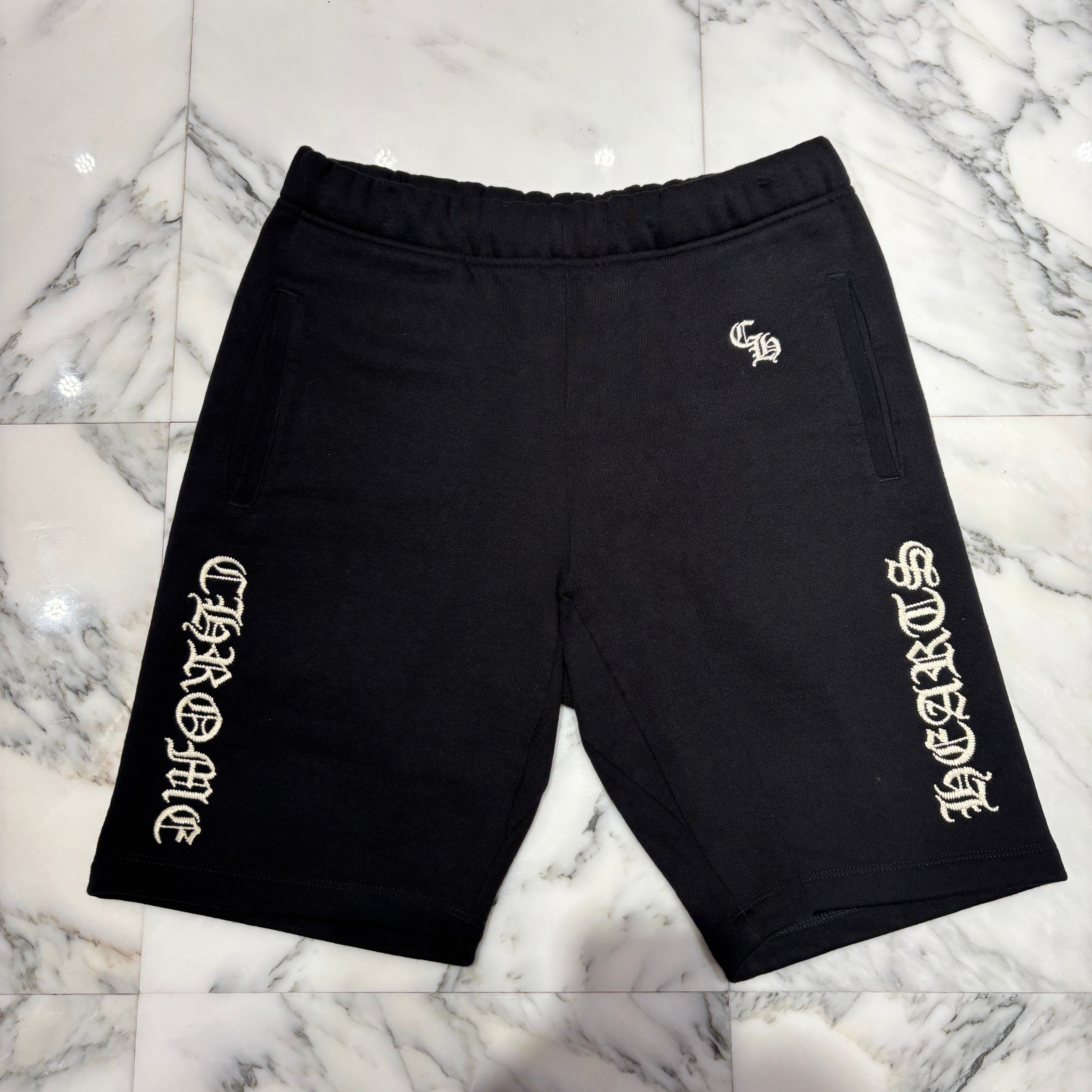 CHROME HEARTS Y NOT SLO RIDE Logo Sweat Half Pants Size S クロムハ―ツ ワイノット スローライド ロゴ スウェットハーフパンツ サイズS