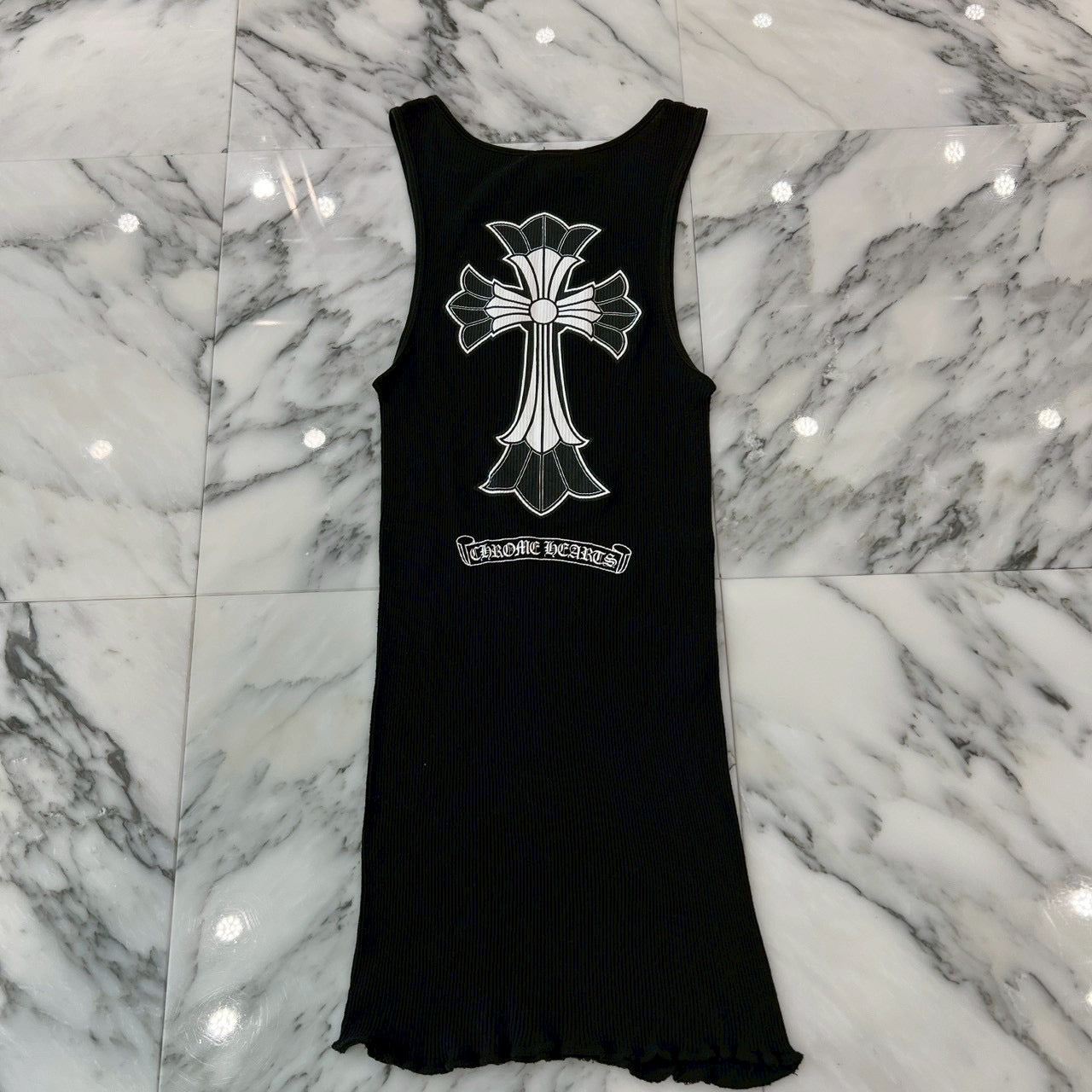 CHROME HEARTS Double CH Cross Print Tank Top Size S クロムハーツ ダブル CHクロスプリント タンクトップ サイズS