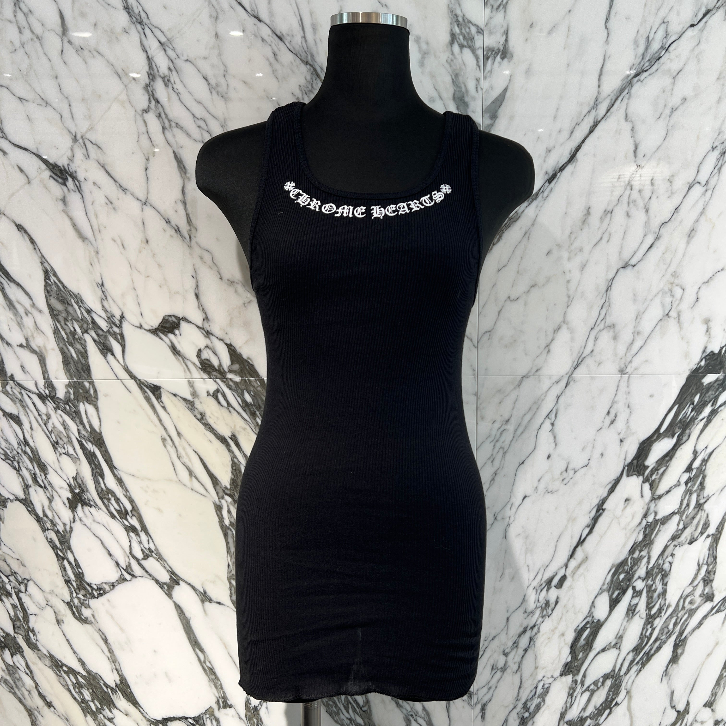 CHROME HEARTS Neck Logo Back Scroll Tank Top Size M クロムハーツ ネックロゴ バックスクロール タンクトップ サイズM