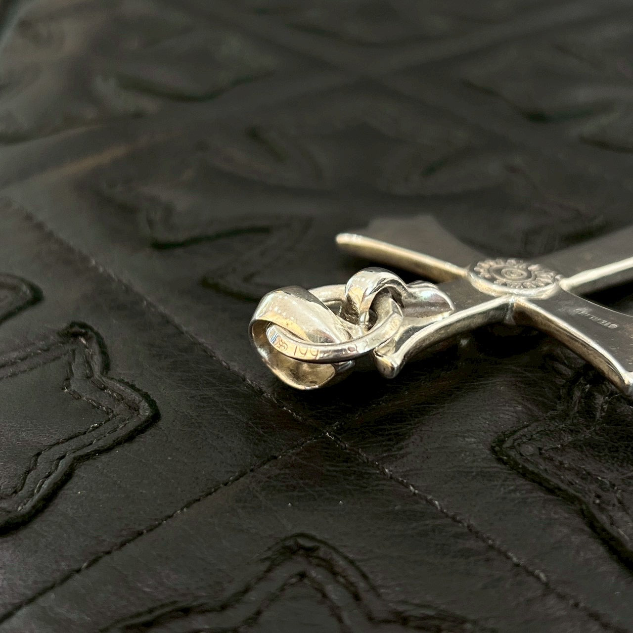 CHROME HEARTS Large Cross With Bail Pendant Top クロムハーツ ラージクロス ウィズ ベイル ペンダントトップ