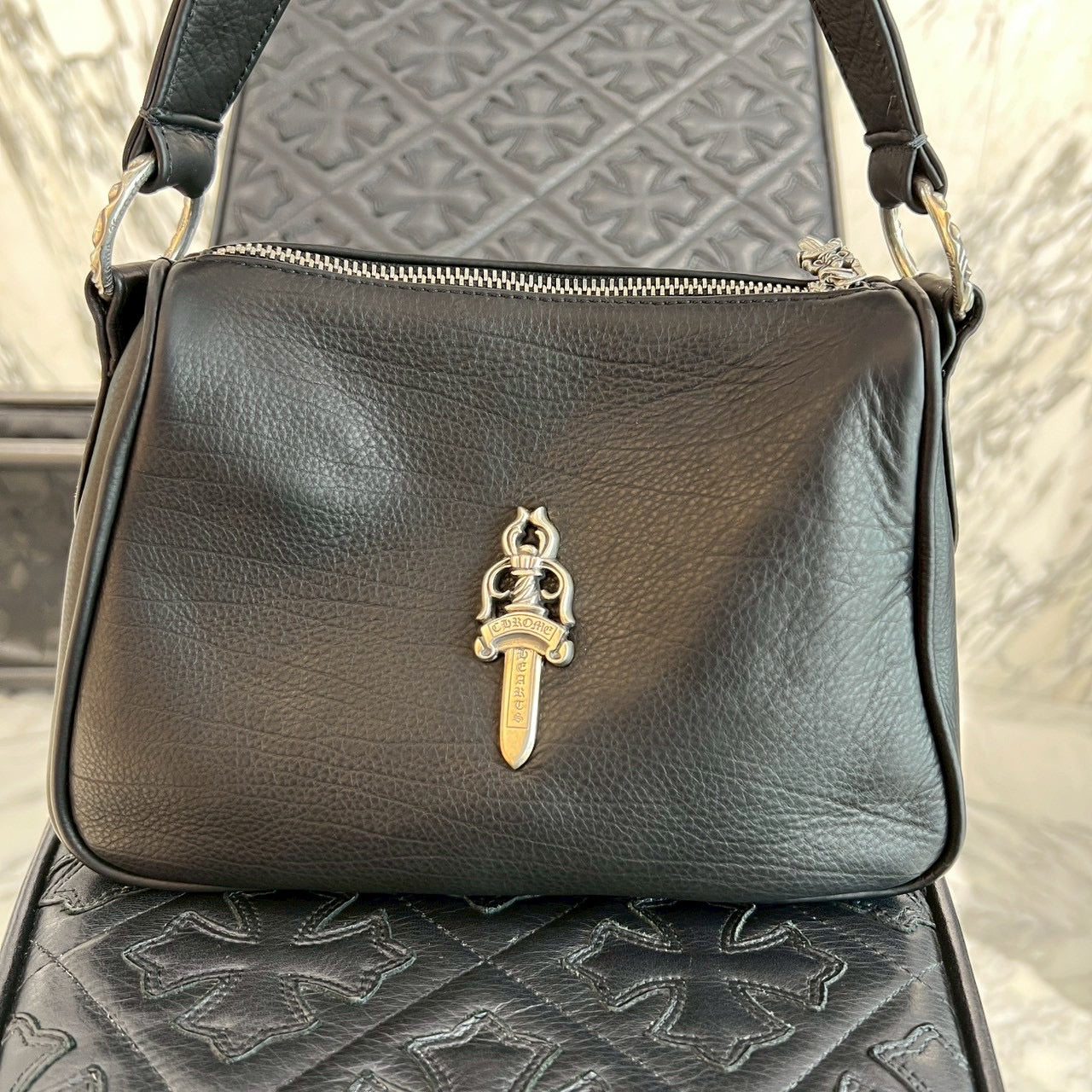 CHROME HEARTS CHICKEN NUGGET Small Leather Shoulder Bag クロムハーツ チキンナゲット スモールレザー ショルダーバッグ