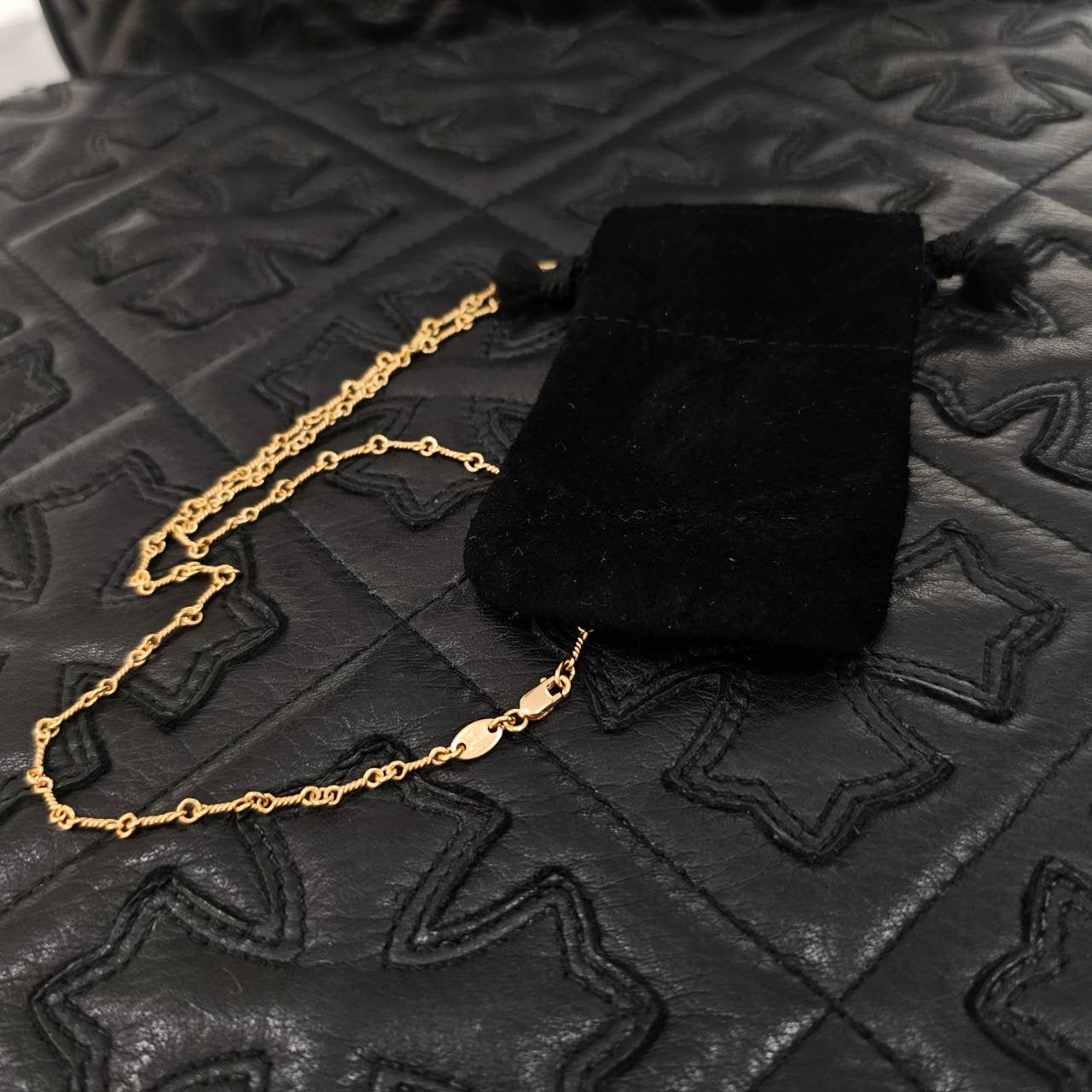 CHROME HEARTS 22K Twist Chain Necklace Size 18 Inch クロムハーツ 22K ツイストチェーン ネックレス サイズ18インチ