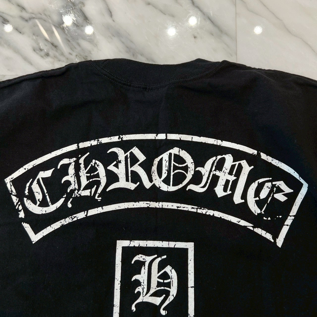 CHROME HEARTS Vertical Logo Side Star Tee Size L クロムハーツ ヴァーティカルロゴ サイドスター Tシャツ サイズL