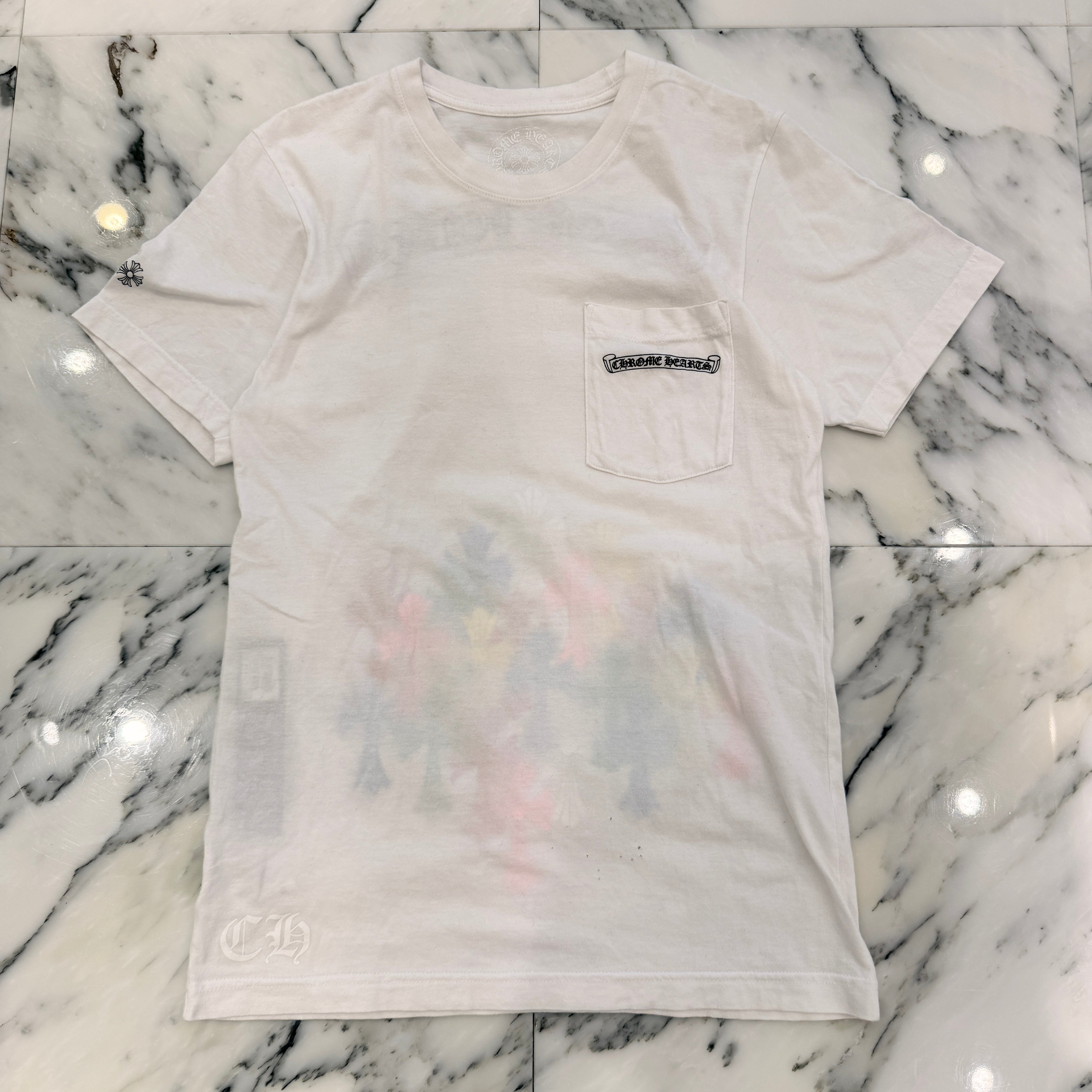 CHROME HEARTS MLTCOL CEM CRS Tee Size S クロムハーツ マルチカラー セメタリークロス Tシャツ サイズS