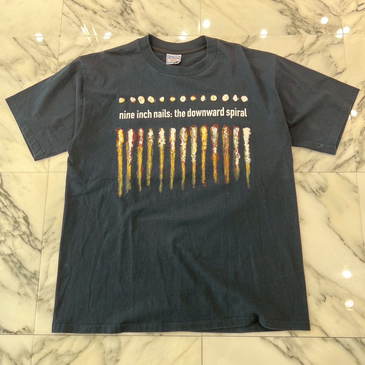 Vintage 90's NINE INCH NAILS "The Downward Spiral" All Sport S/S Tee Size XL 90's ナインインチネイルズ "ザ・ダウンワード・スパイラル" オールスポーツ Tシャツ サイズXL