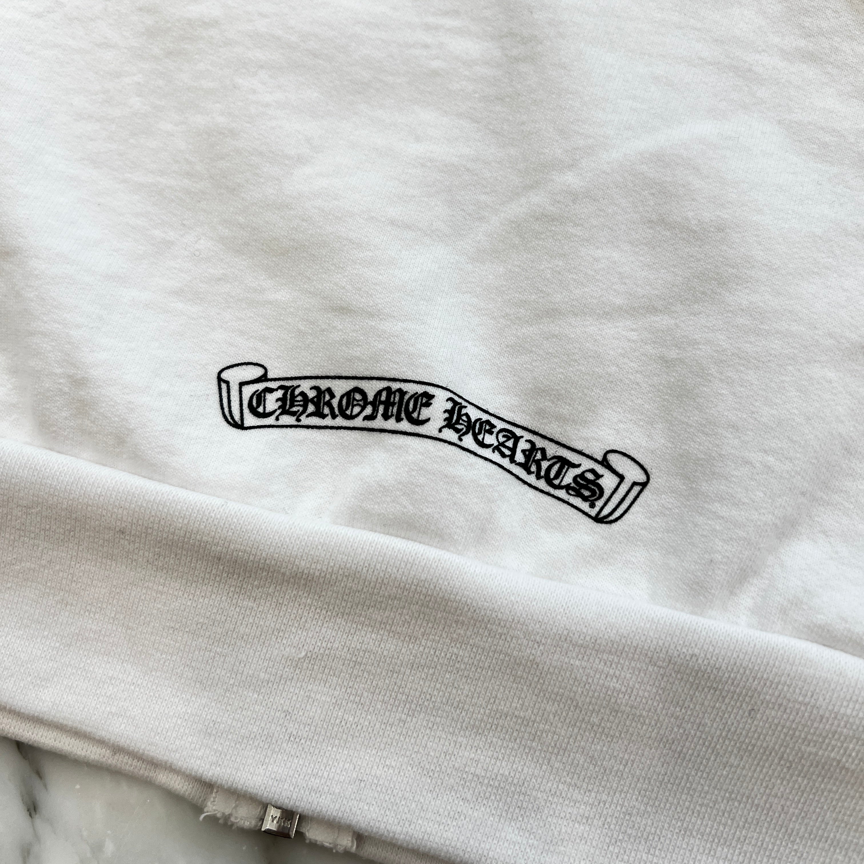 CHROME HEARTS Vertical Logo Zip Up Hoodie Size S クロムハーツ ヴァーティカルロゴ ジップアップ フーディー サイズS