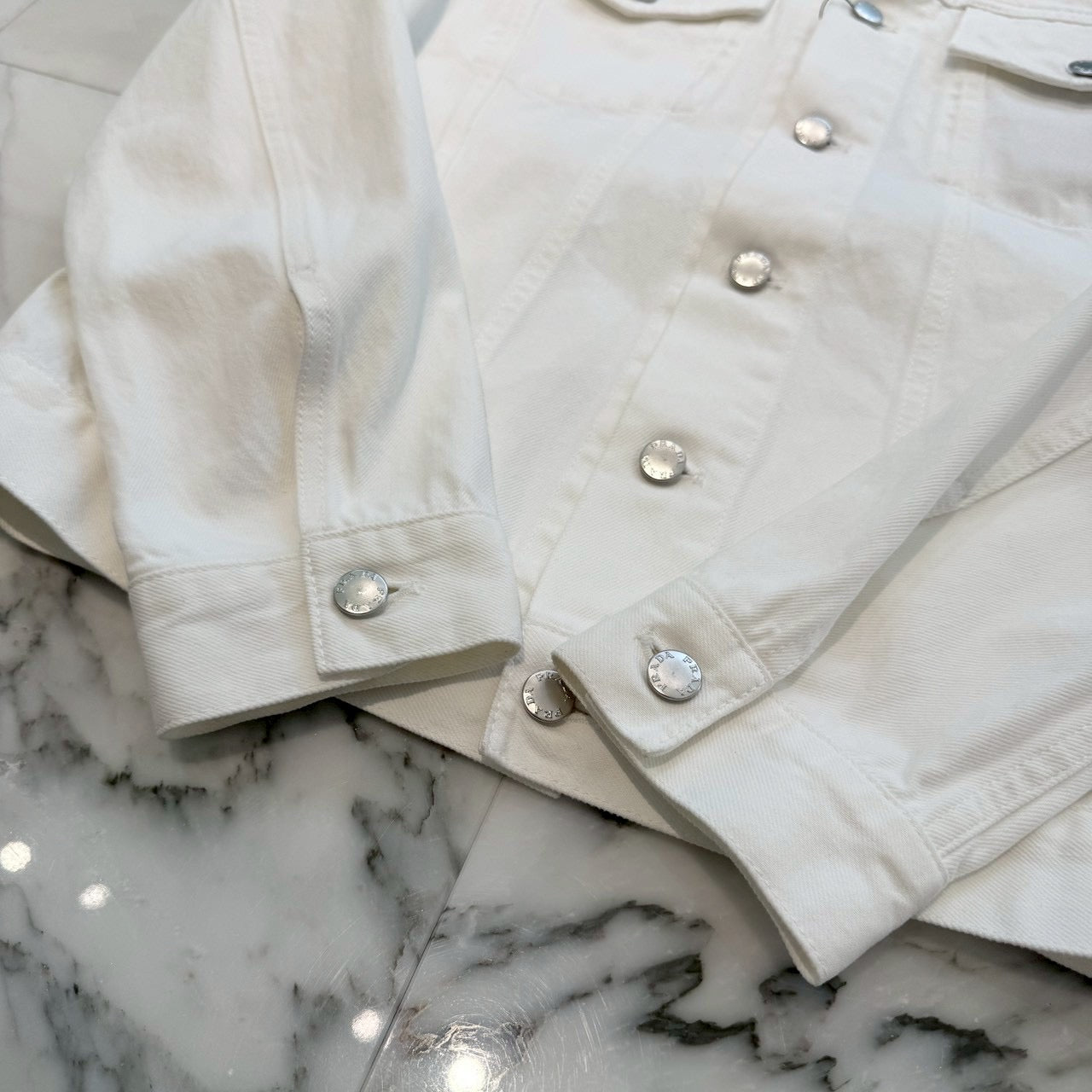 PRADA 2023SS Triangle Logo Plate Denim Jacket GEB227 S231 12PA Size S プラダ トライアングルロゴプレート デニムジャケット サイズS