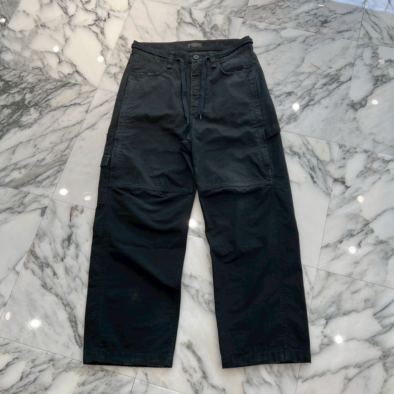 BALENCIAGA 2024AW Multi Pocket Cropped Skater Wide Cargo Pants 746491 TKP27 Size XXS バレンシアガ マルチポケット クロップド ワイドカーゴパンツ サイズXXS