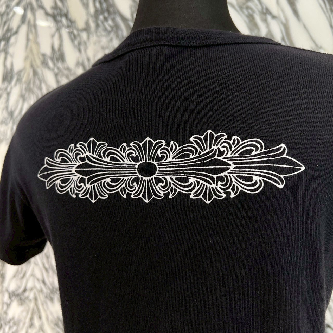 CHROME HEARTS CH Plus Back Floral Cross Tee クロムハーツ CHプラス バックフローラルクロス Tシャツ