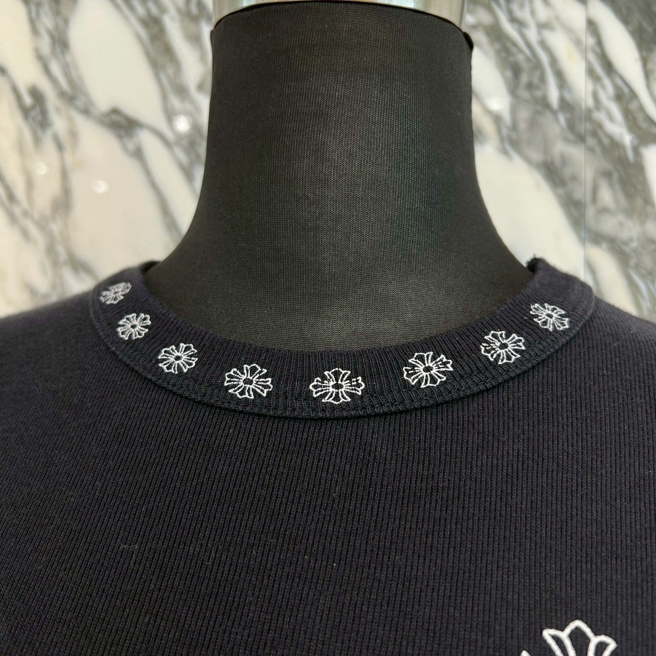 CHROME HEARTS CH Plus Back Floral Cross Tee クロムハーツ CHプラス バックフローラルクロス Tシャツ