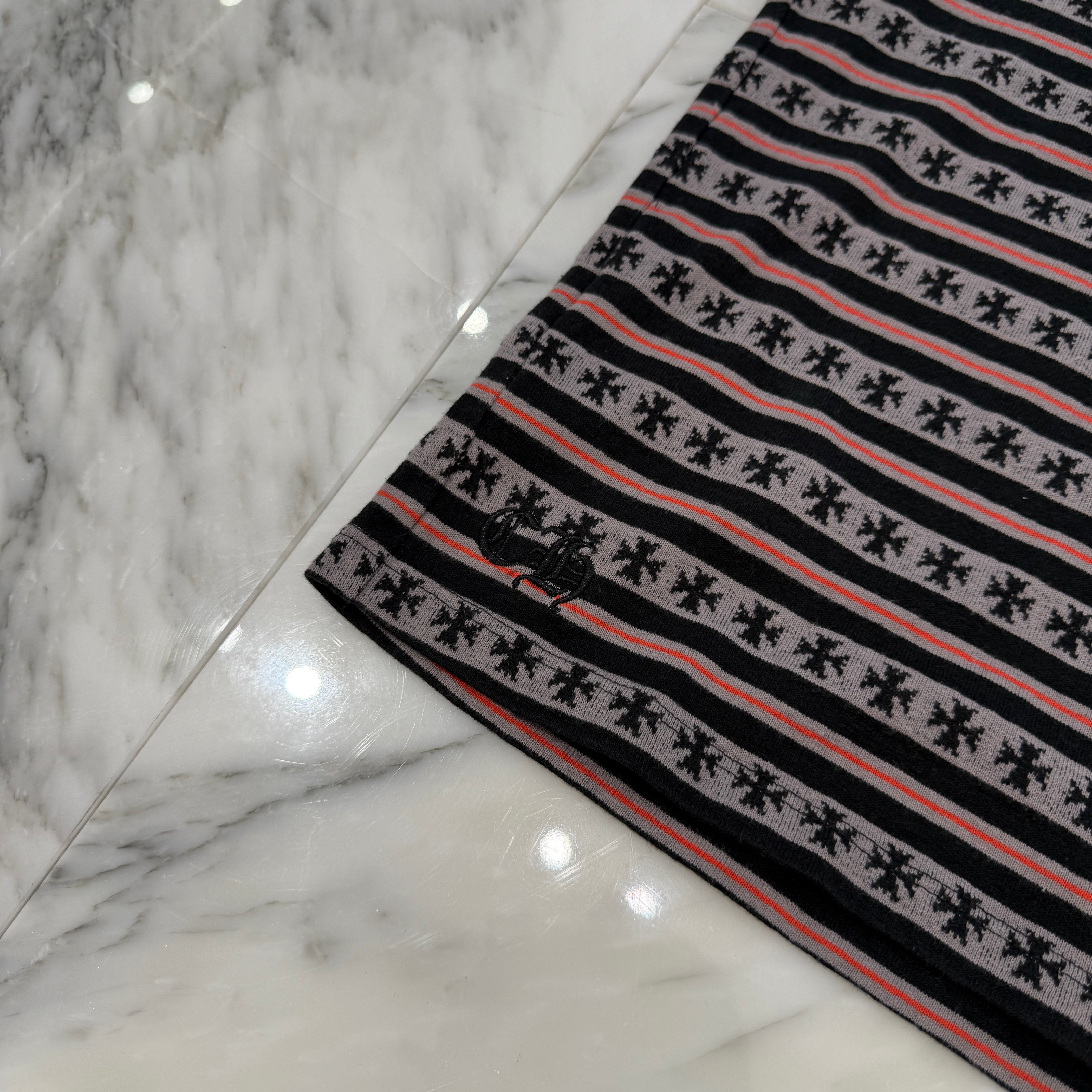 CHROME HEARTS × MATTY BOY Y Not Stripe CH Plus Tee Size M クロムハーツ×マッティボーイ ワイノット ストライプ CHプラス Tシャツ サイズM