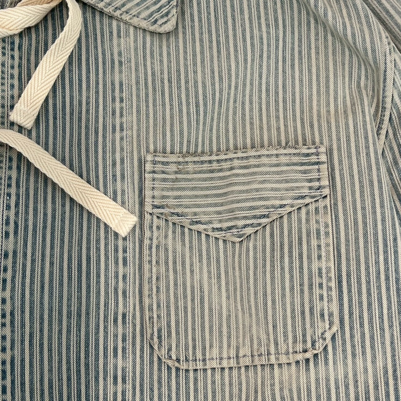 Maison Margiela Striped Washed Effect Jacket 2021SS S50DL0457 S30738 Size 39 メゾンマルジェラ ストライプウォッシュドエフェクトジャケット サイズ39