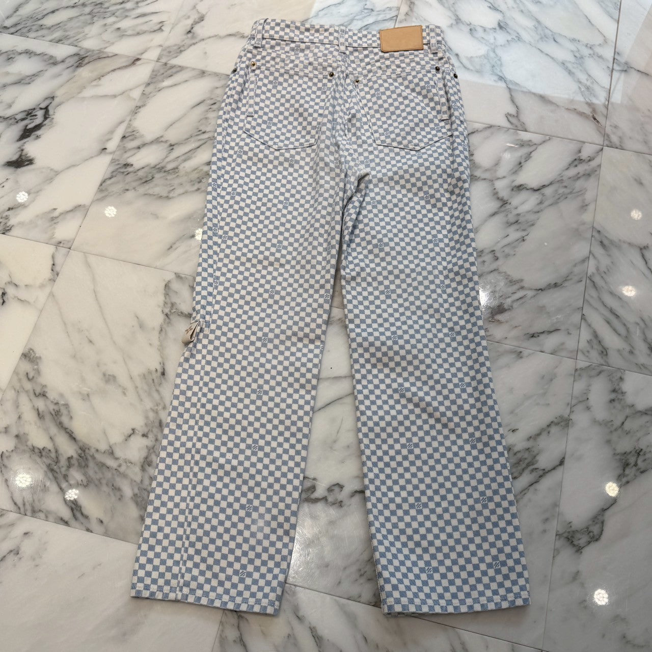 LOUIS VUITTON 2023SS Damier Carpenter Jeans 1AFOKQ Size 36 ルイヴィトン ダミエカーペンタージーンズ サイズ36