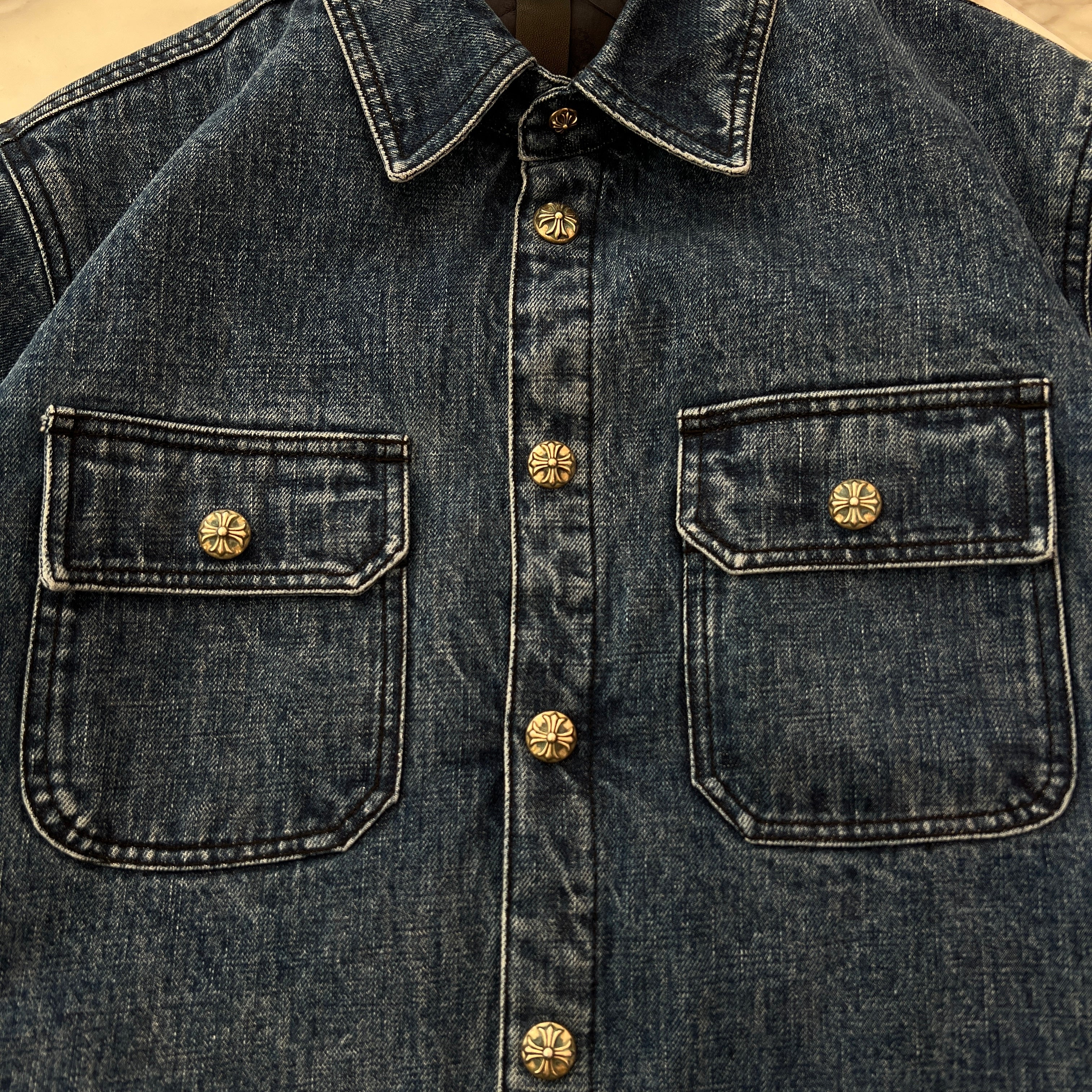 CHROME HEARTS WORK DOG DAD WASH Denim Jacket Size S クロムハーツ ワーク ドッグ ダッド ウォッシュ デニムジャケット サイズS